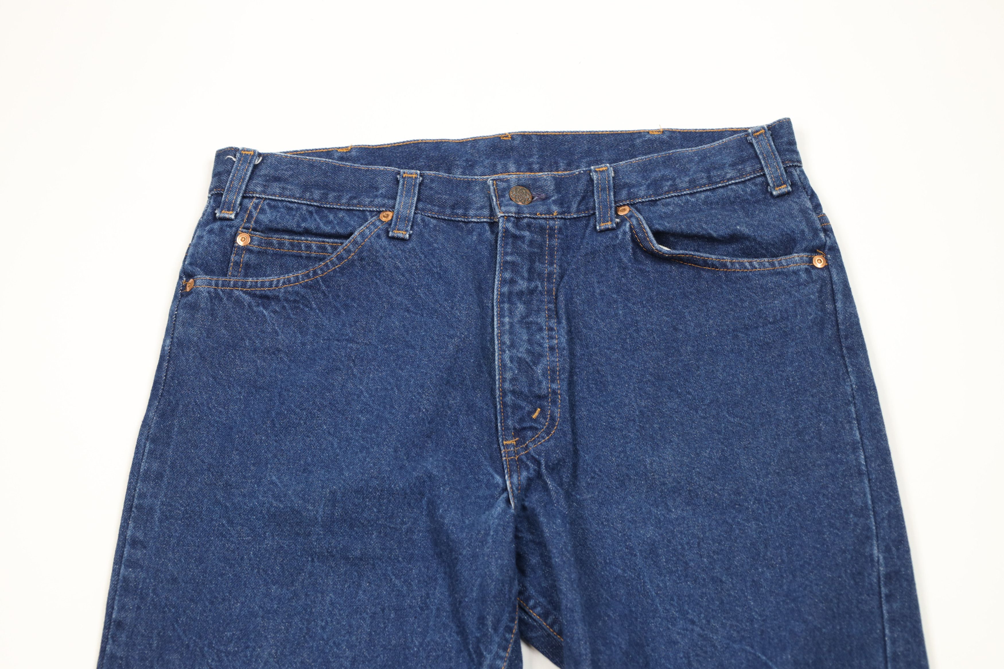 Vintage Vintage 80s Streetwear Leg Denim Jeans Blue Cotton USA Size US 34 / EU 50 - 2 Thumbnail