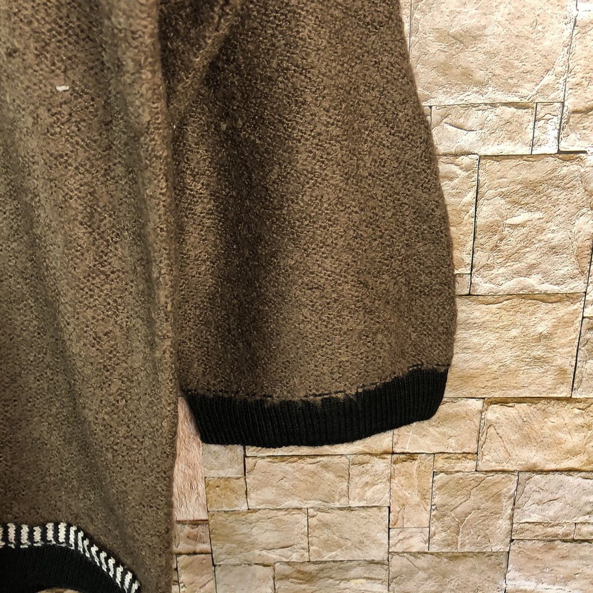 Homespun Knitwear × Japanese Brand Calabaza Brown Patterned Cardigans knitwear #A1230 Size M / US 6-8 / IT 42-44 - 8 Thumbnail