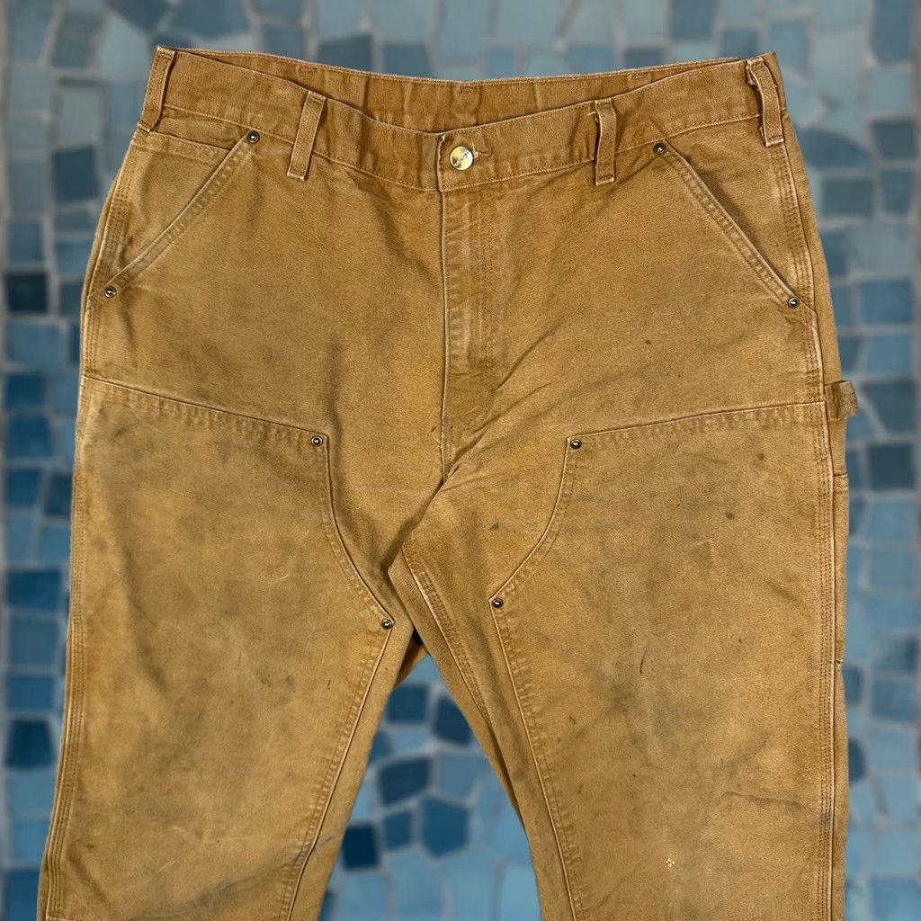 Carhartt VINTAGE Carhartt Pants Men 38x30 Double Knee Carpenter Dungaree Workwear Utility B136 BRN Size US 38 / EU 54 - 1 Thumbnail