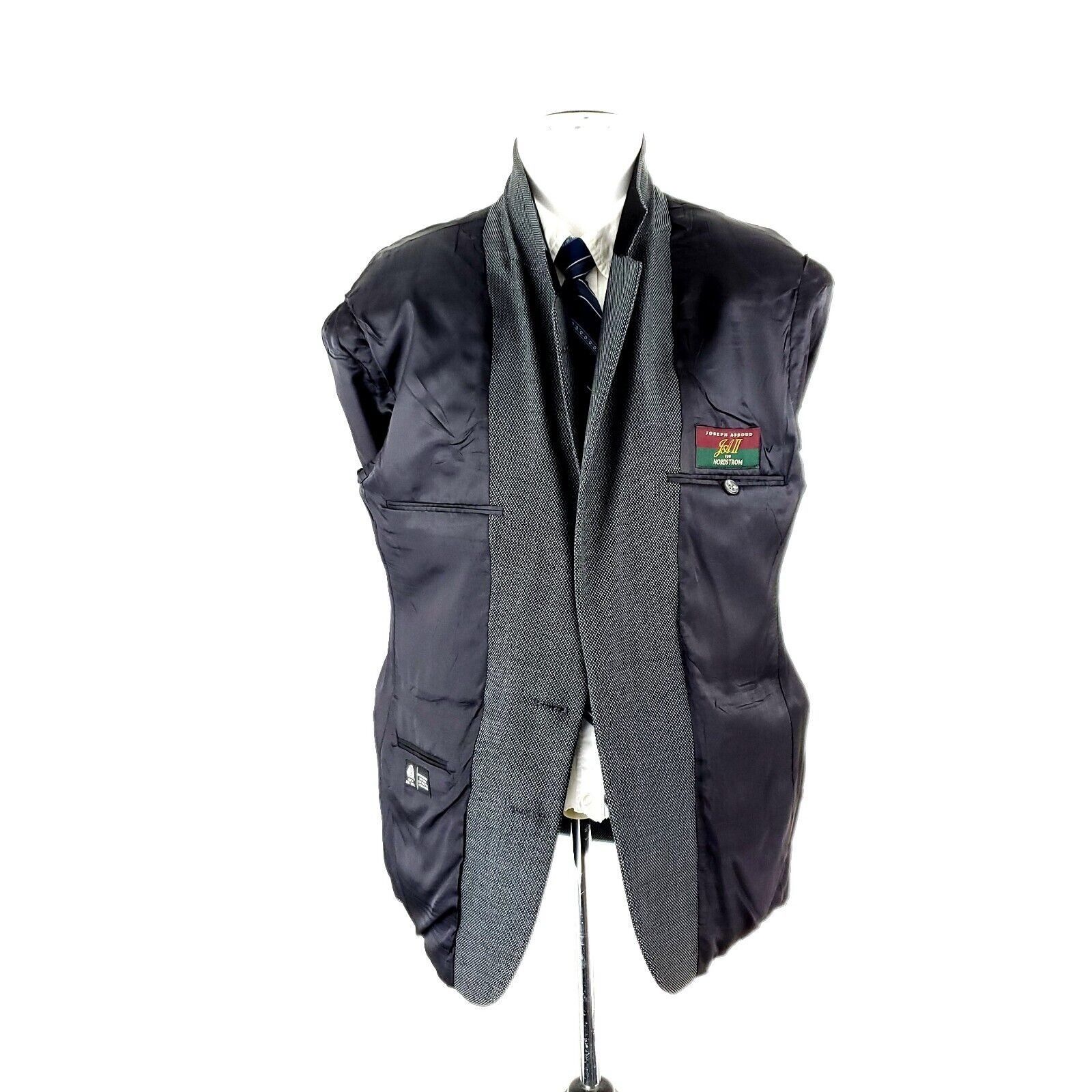 Joseph Abboud Joseph Abboud Nordstrom Wool 2 Button Blazer 40S Gray Birdse Size 40S - 9 Thumbnail