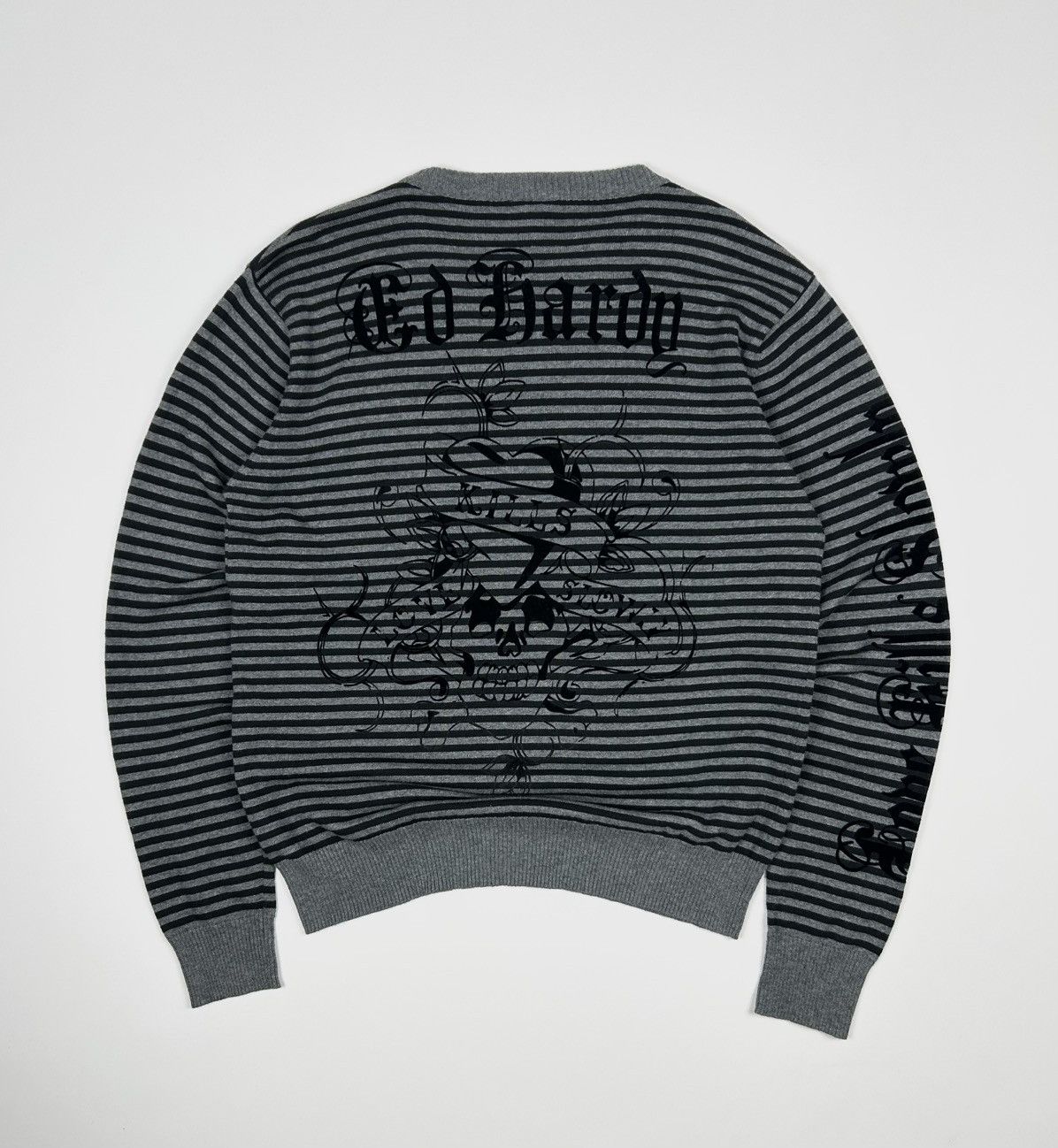Christian Audigier × Ed Hardy × Von Dutch Ed hardy striped rare sweater Size US XL / EU 56 / 4 - 1 Thumbnail