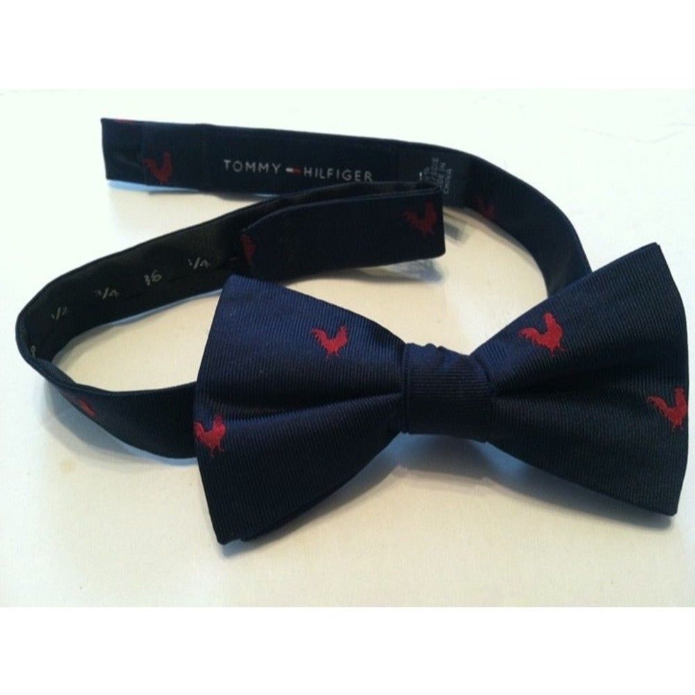 Tommy Hilfiger TOMMY HILFIGER MEN'S NEW 100%SILK BOW TIE Size ONE SIZE - 4 Thumbnail
