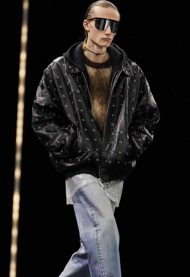 Celine $7k 🤑 FW22 Celine studded eyelet patchwork blouson jacket Size US M / EU 48-50 / 2 - 2 Thumbnail