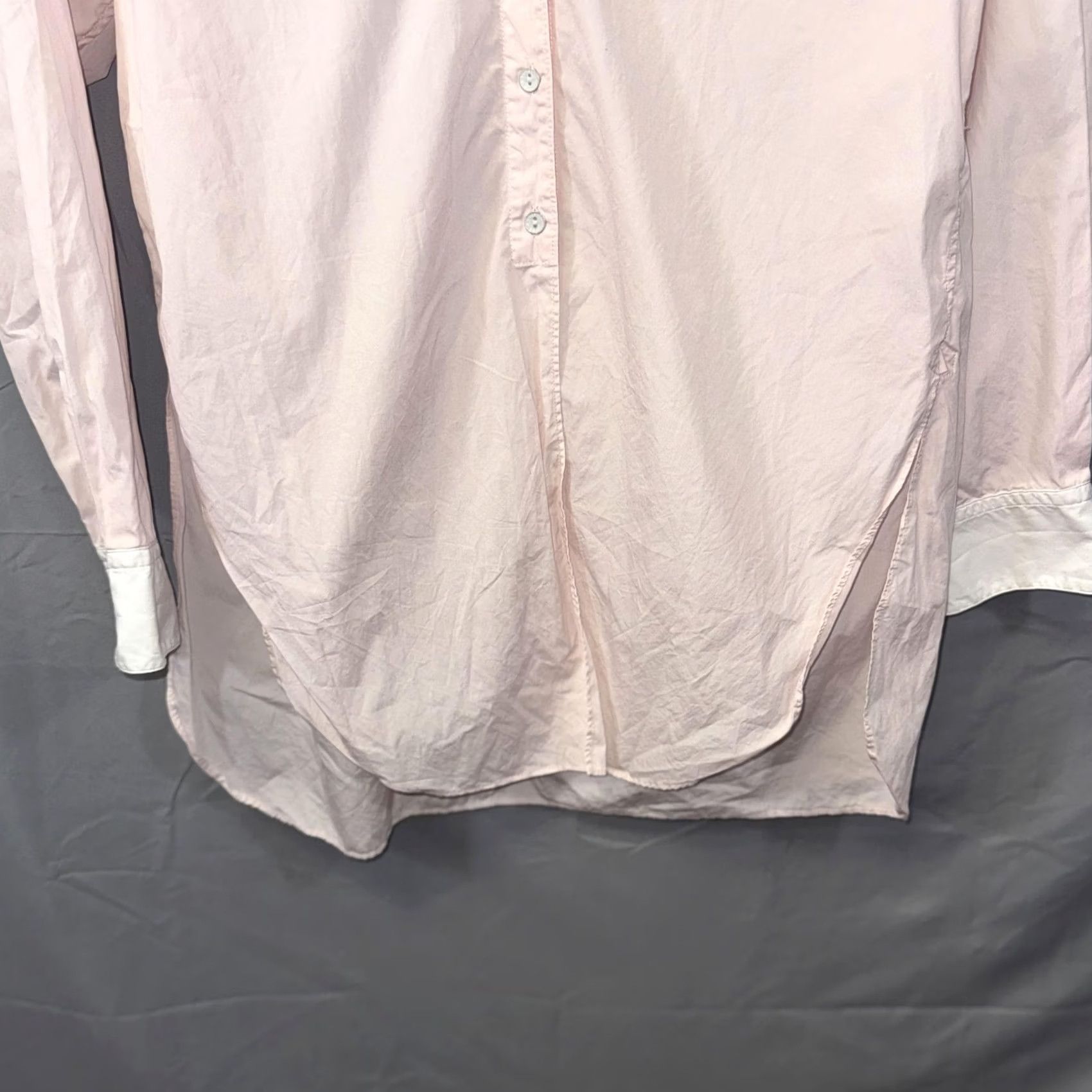 Rag & Bone VINTAGE Rag & Bone Shirt Womens Medium Pink V-Neck Button Front Long Sleeve Made in USA Size M / US 6-8 / IT 42-44 - 6 Thumbnail
