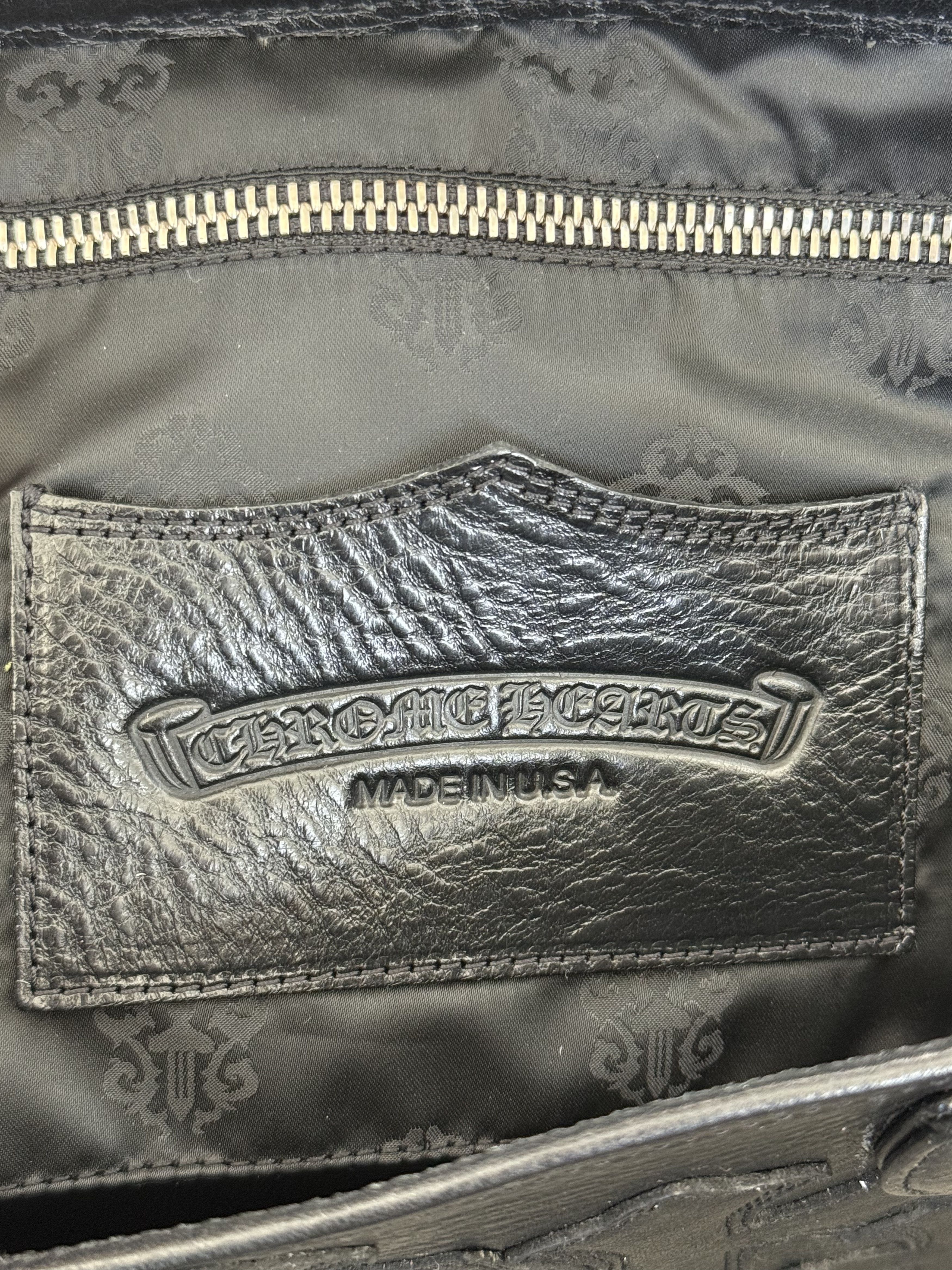 Chrome Hearts Chrome Hearts Black Leather Cross Patch Tote Bag Size ONE SIZE - 6 Thumbnail