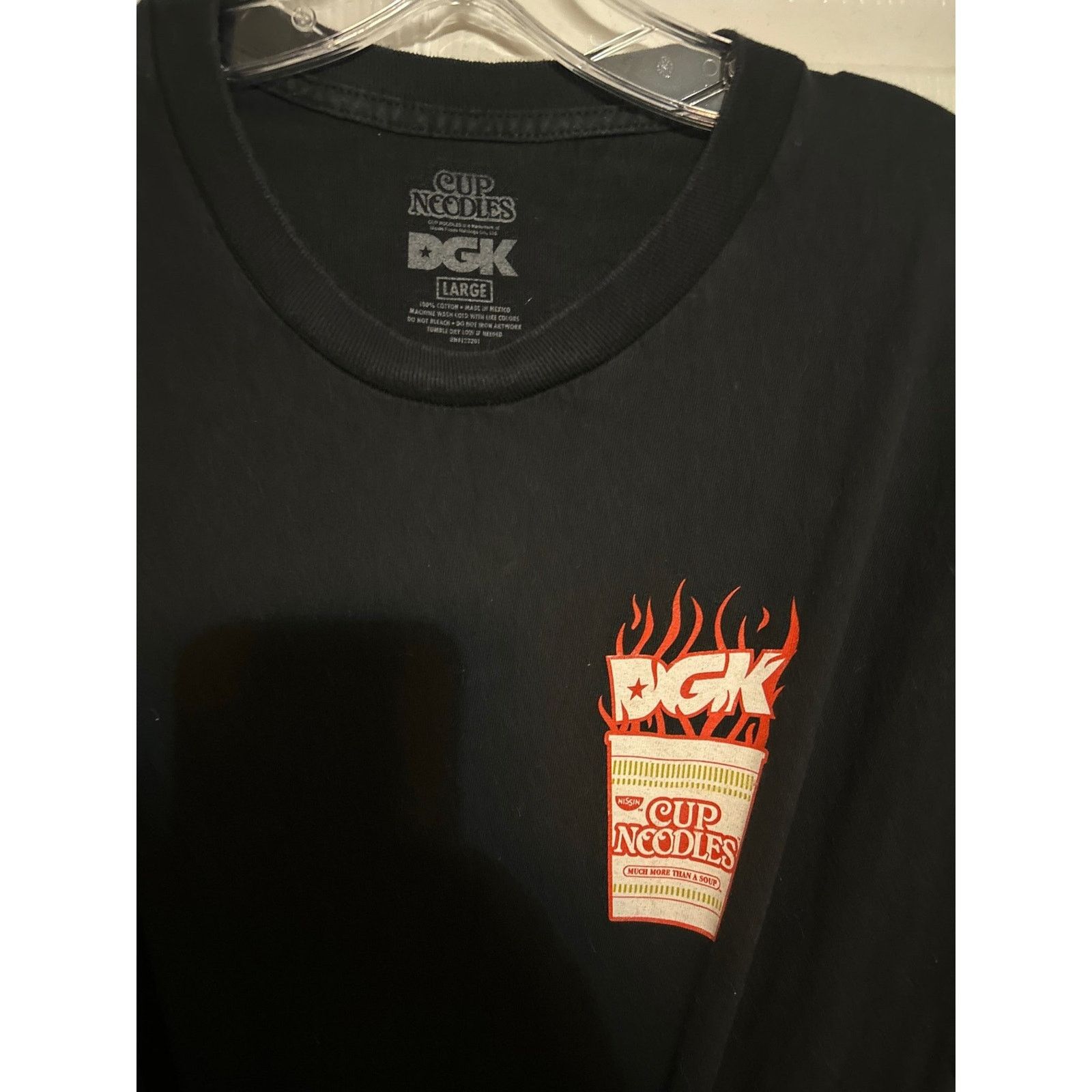 DGK DGK x Nissin Cup Noodles Black Graphic T-Shirt Mens Large Size US L / EU 52-54 / 3 - 2 Thumbnail