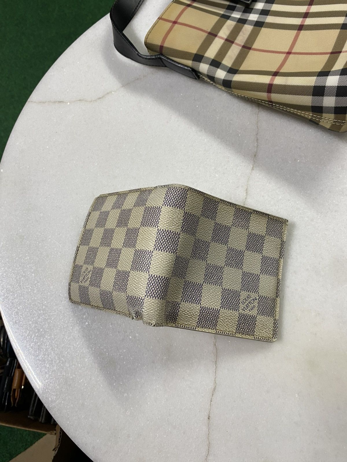 Louis Vuitton Louis Vuitton White Damier Bifold Leather Wallet Preowned Size ONE SIZE - 10 Thumbnail