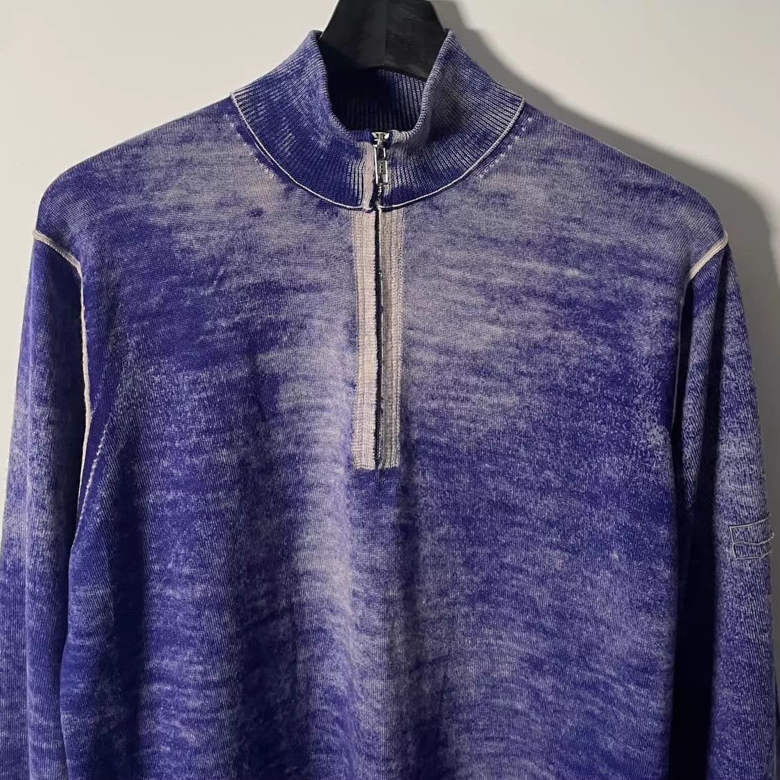 Stone Island Stone Island Vintage Violet Gradient Washed Knit Size US XL / EU 56 / 4 - 3 Thumbnail