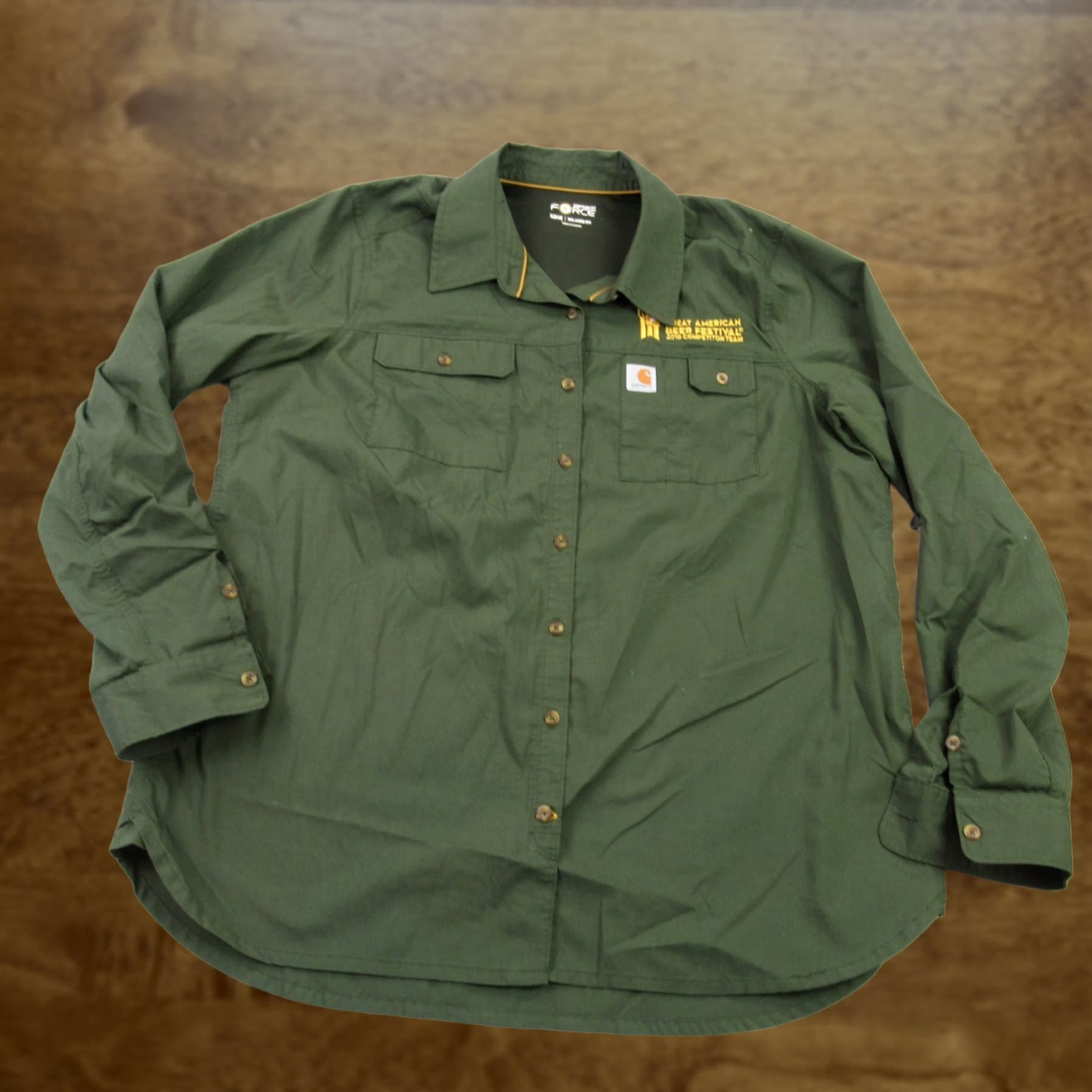 Carhartt Carhartt Shirt Womens XL Long Sleeve Button Front Great American Beer Festival Size XL / US 12-14 / IT 48-50 - 1 Thumbnail