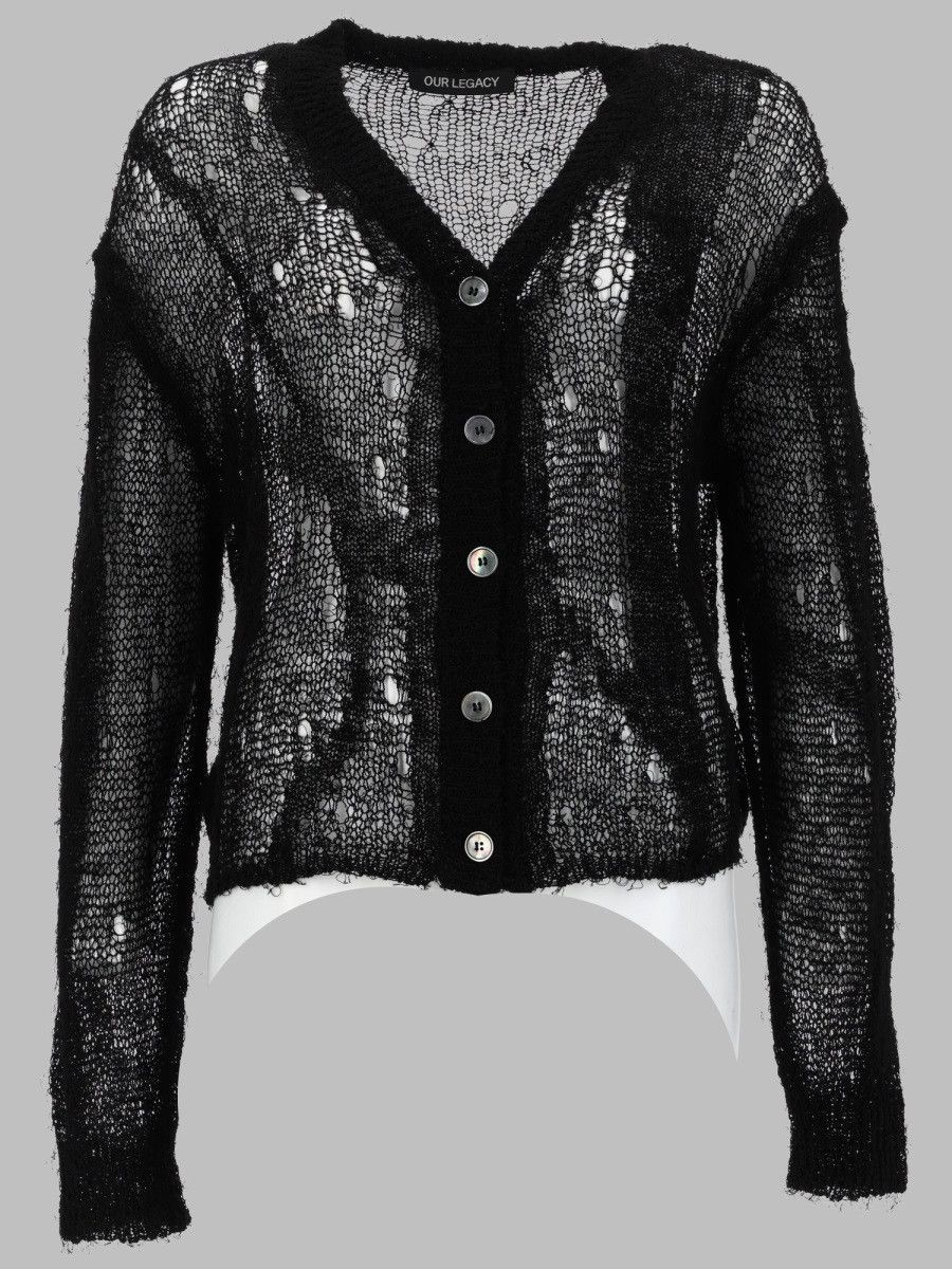 Our Legacy OUR LEGACY CARDIGAN "ACADEMY" - BLACK (EU 38) Size XS / US 0-2 / IT 36-38 - 1 Thumbnail