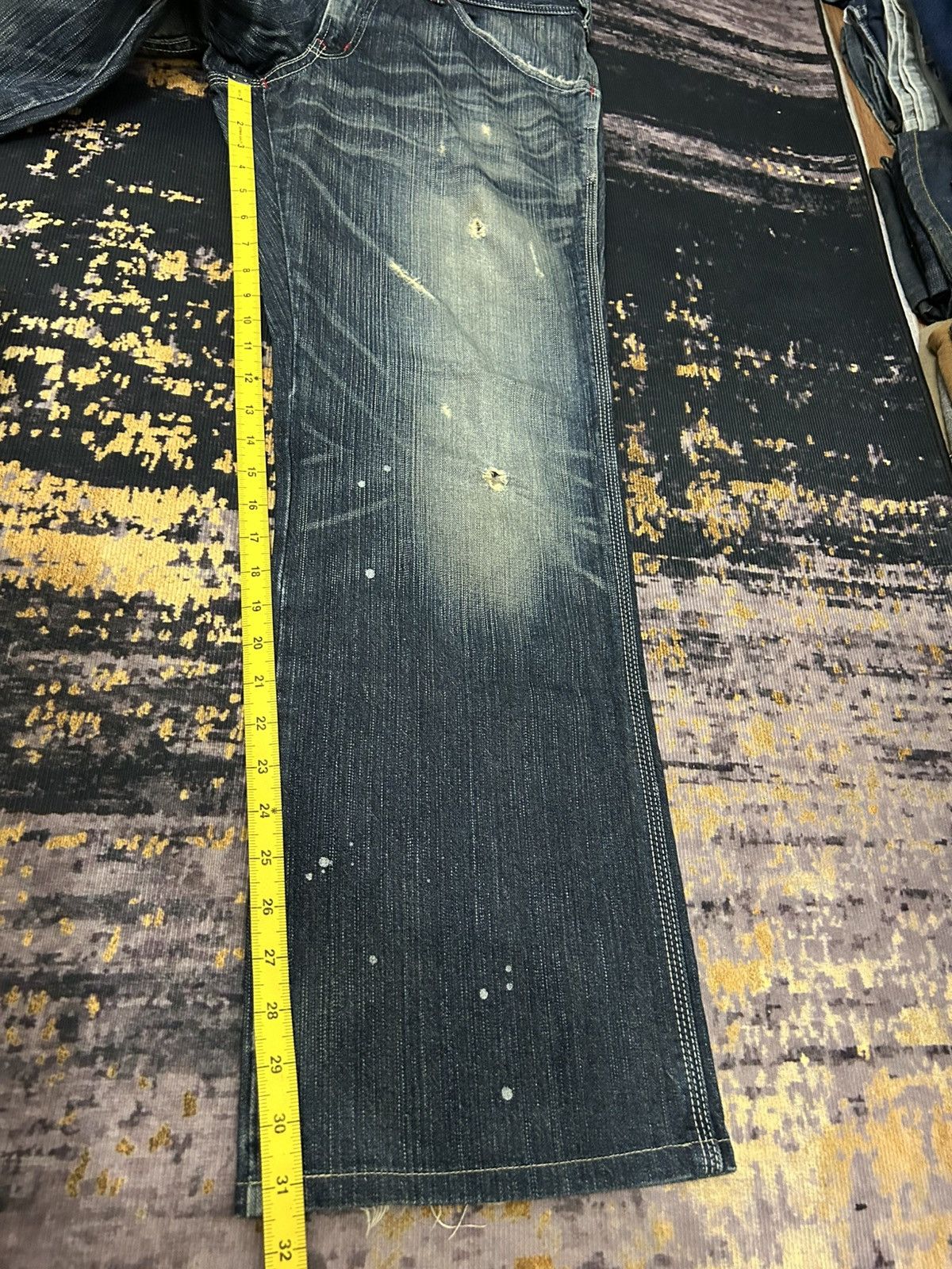 Edwin Vintage Wash Edwin 503 Blue Trip Distressed Carpenter Jeans Size US 34 / EU 50 - 23 Thumbnail