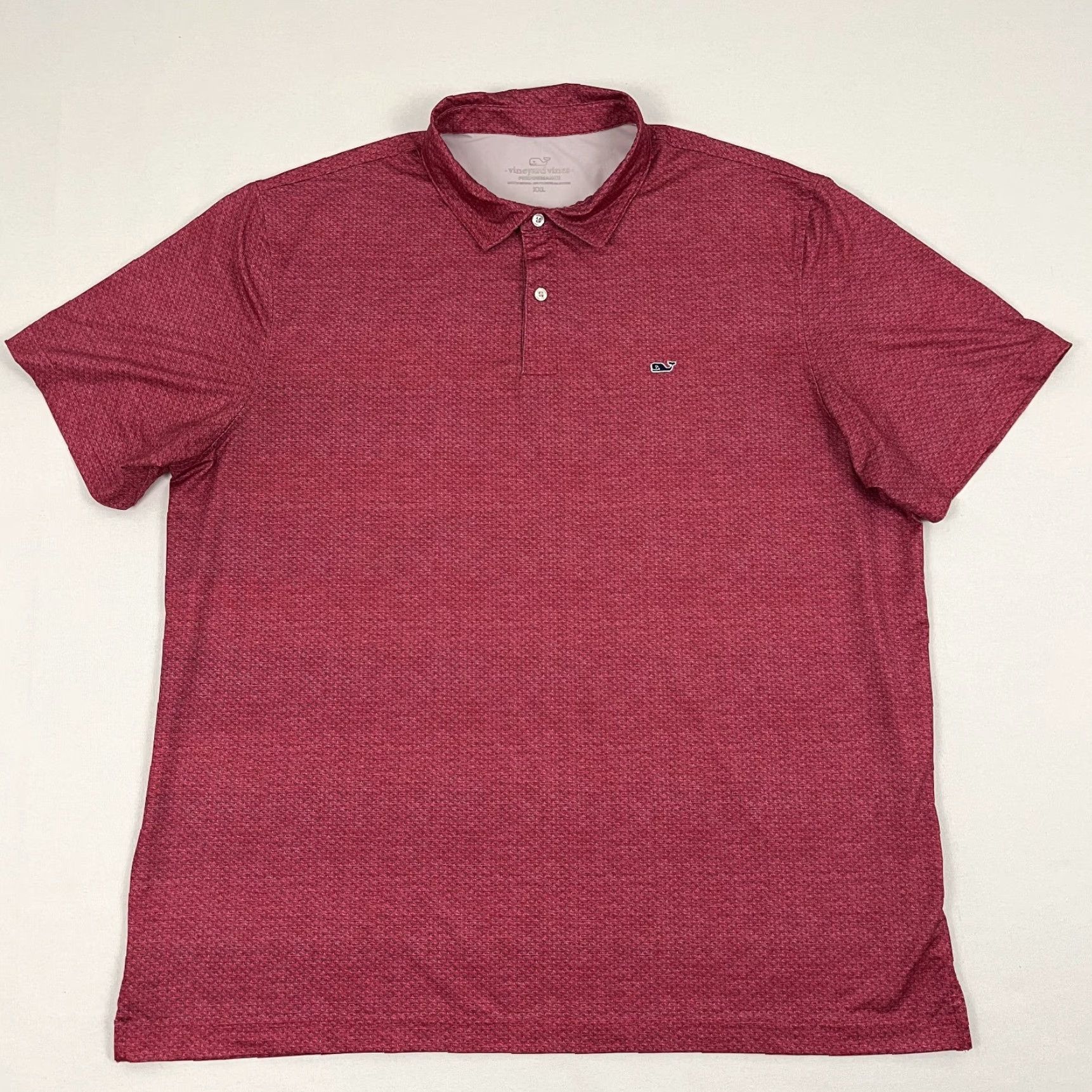 Vineyard Vines Vineyard Vines Polo Shirt Mens 2XL Red Whale Print Preppy Active Golf Work Shirt Size US XXL / EU 58 / 5 - 4 Thumbnail