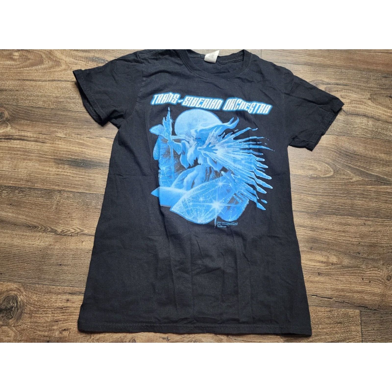 Gildan Mens S Trans-Siberian Orchestra Black T-Shirt Tour 2019 Concert Double-Sided Gildan Cotton Crew Neck Short Sleeve Logo Rock Music T-Shirt Mens Size US S / EU 44-46 / 1 - 6 Thumbnail