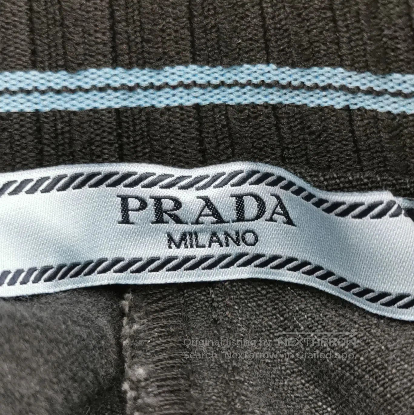 Prada Prada Black Cotton Logo Pants in Size 4. Size 39" - 5 Thumbnail