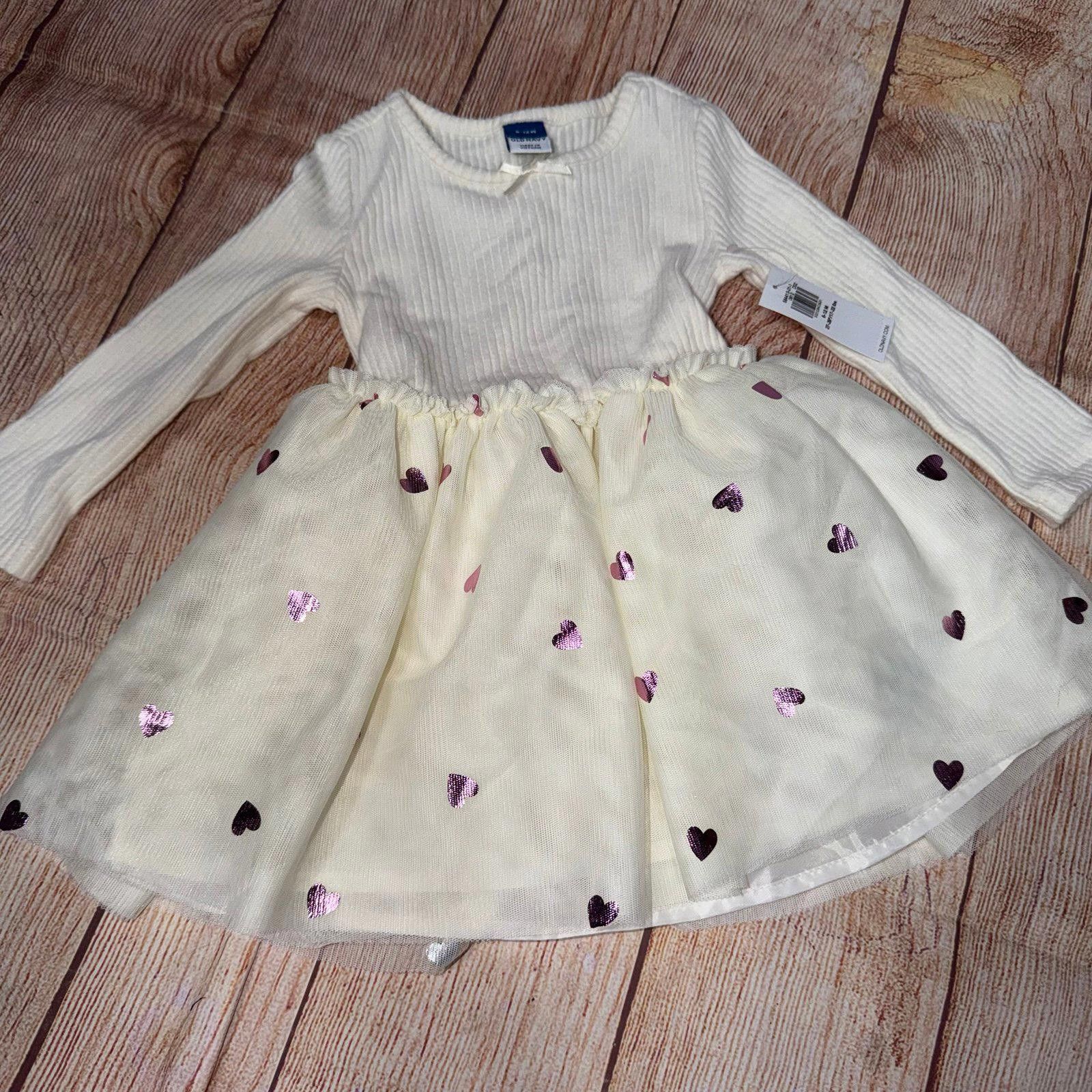 Old Navy Old Navy Baby Girls' Long Sleeve Dress 6-12 Months NWT Size ONE SIZE - 1 Thumbnail