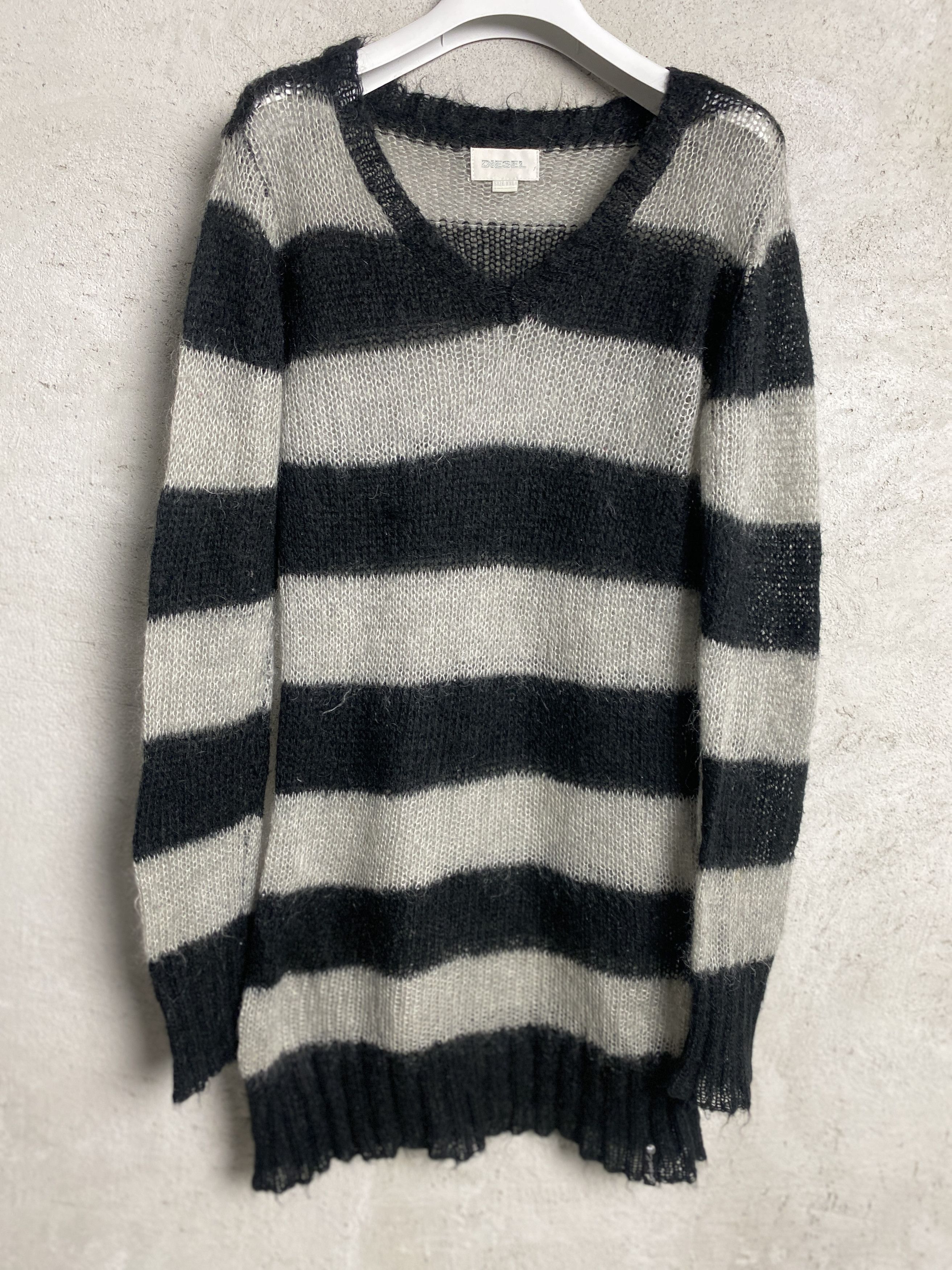 Diesel Diesel striped sweater knitwear avant garde opium y2k Size XXL / US 16-18 / IT 52-54 - 1 Thumbnail