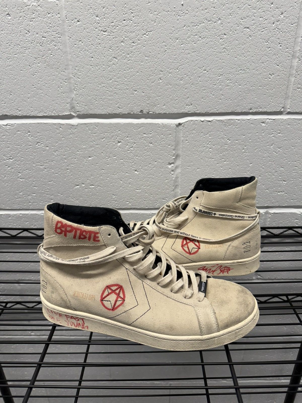 Converse Midnight Studios Pro Leather Mid Shoes in Beige, Men's (Size 12)