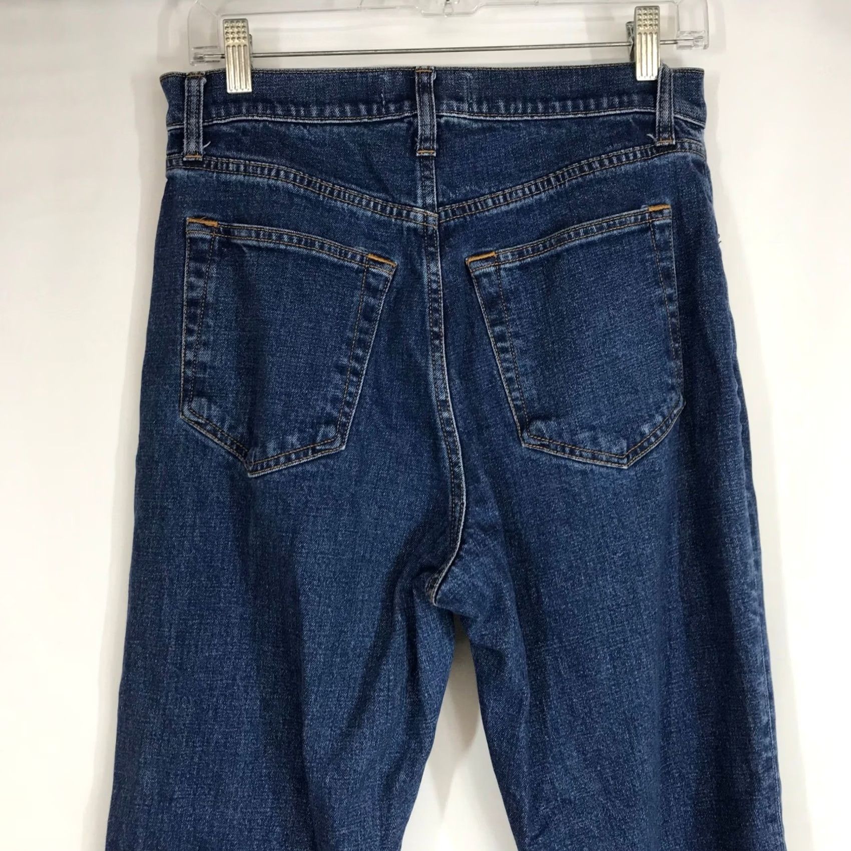 Abercrombie & Fitch Abercrombie & Fitch Ultra High Rise Ankle Straight Jeans Dark Wash Women 28/6 LONG Size 28" / US 6 / IT 42 - 5 Thumbnail