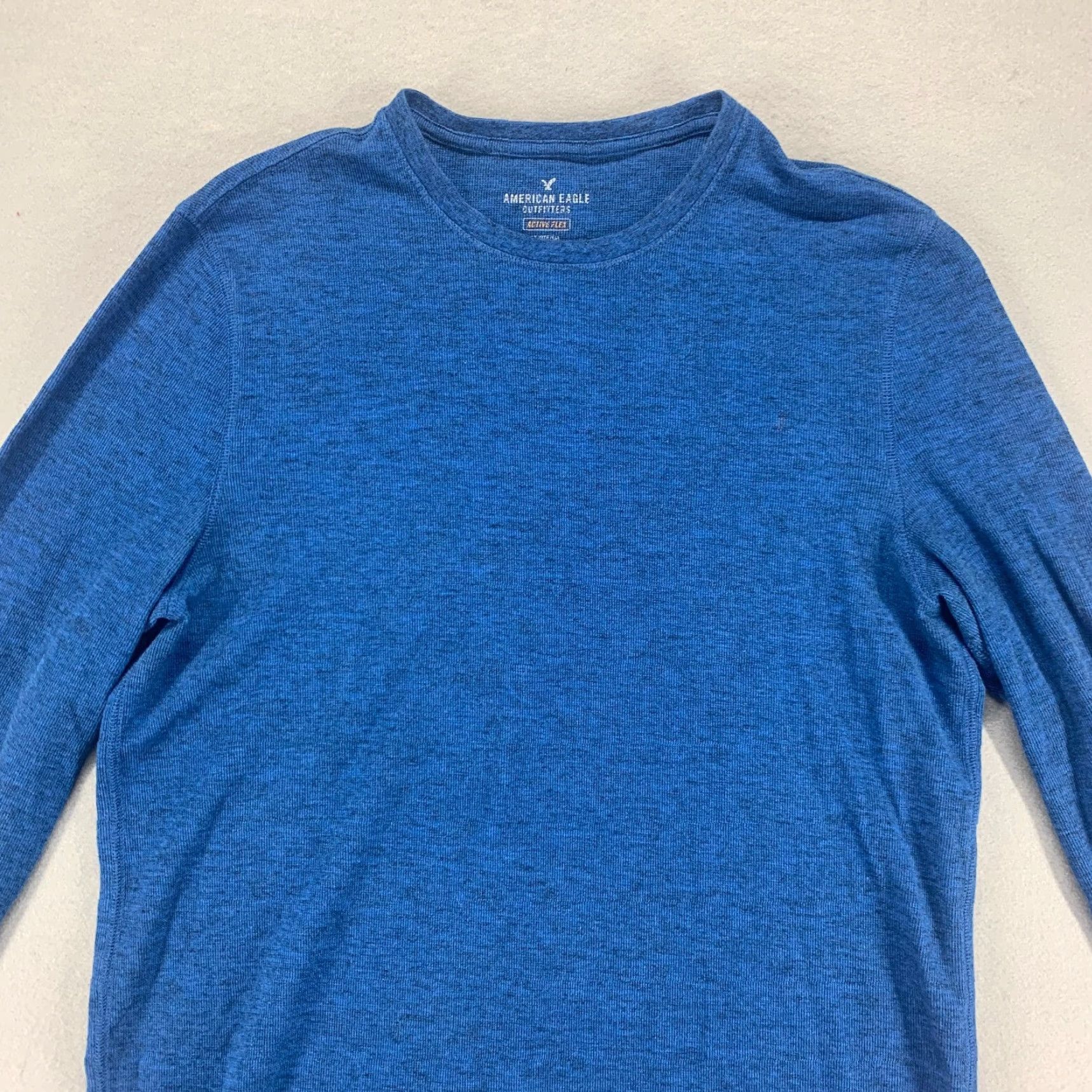 American Eagle Outfitters American Eagle Outfitters Basic Tee Shirt Large Blue Long Sleeve Active Flex Pullover Stretch Knit All Seasons Size US L / EU 52-54 / 3 - 3 Thumbnail