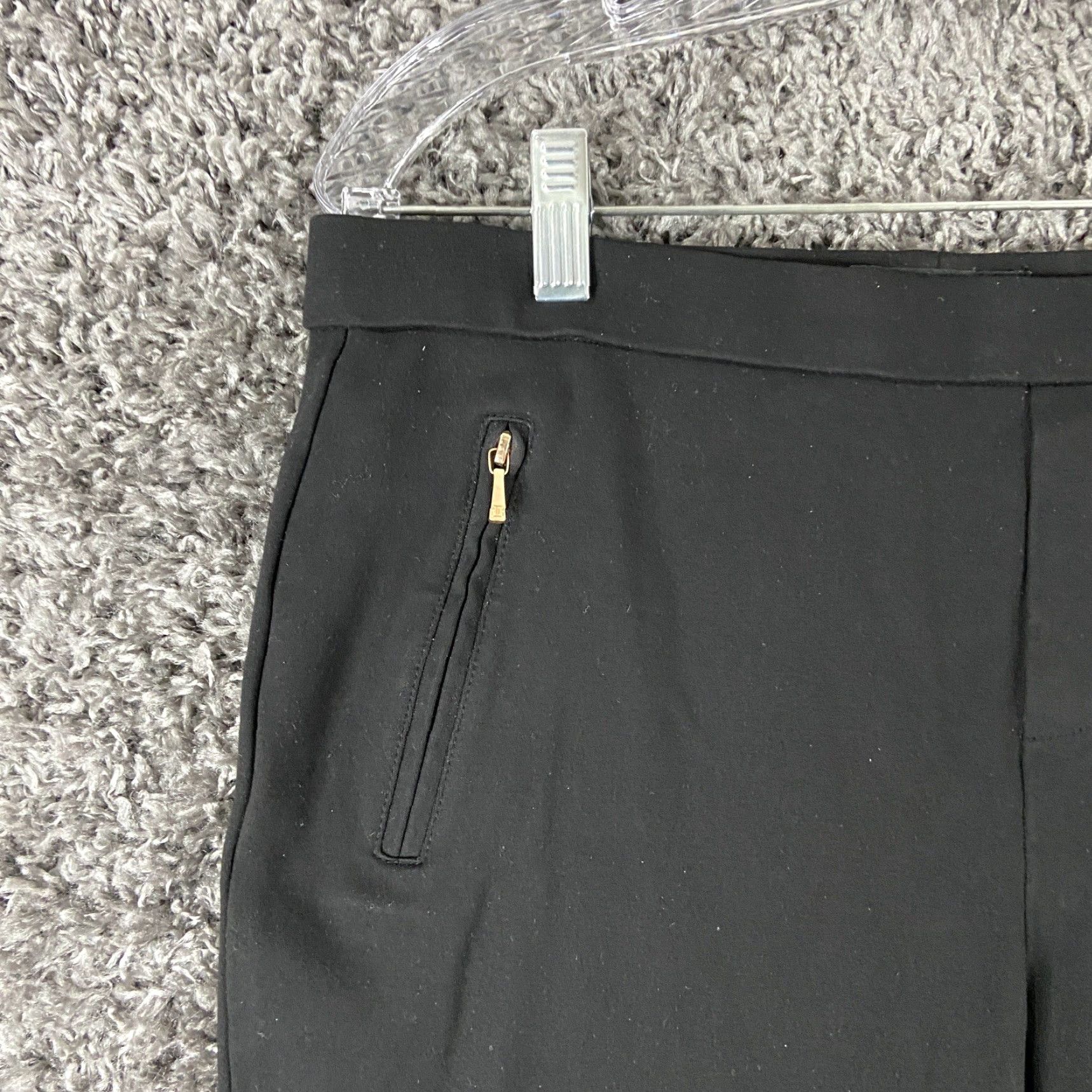 Vintage Ivanka Trump Pants Women M Black Skinny Zipper Pockets Womens Size 32" / US 10 / IT 46 - 3 Thumbnail