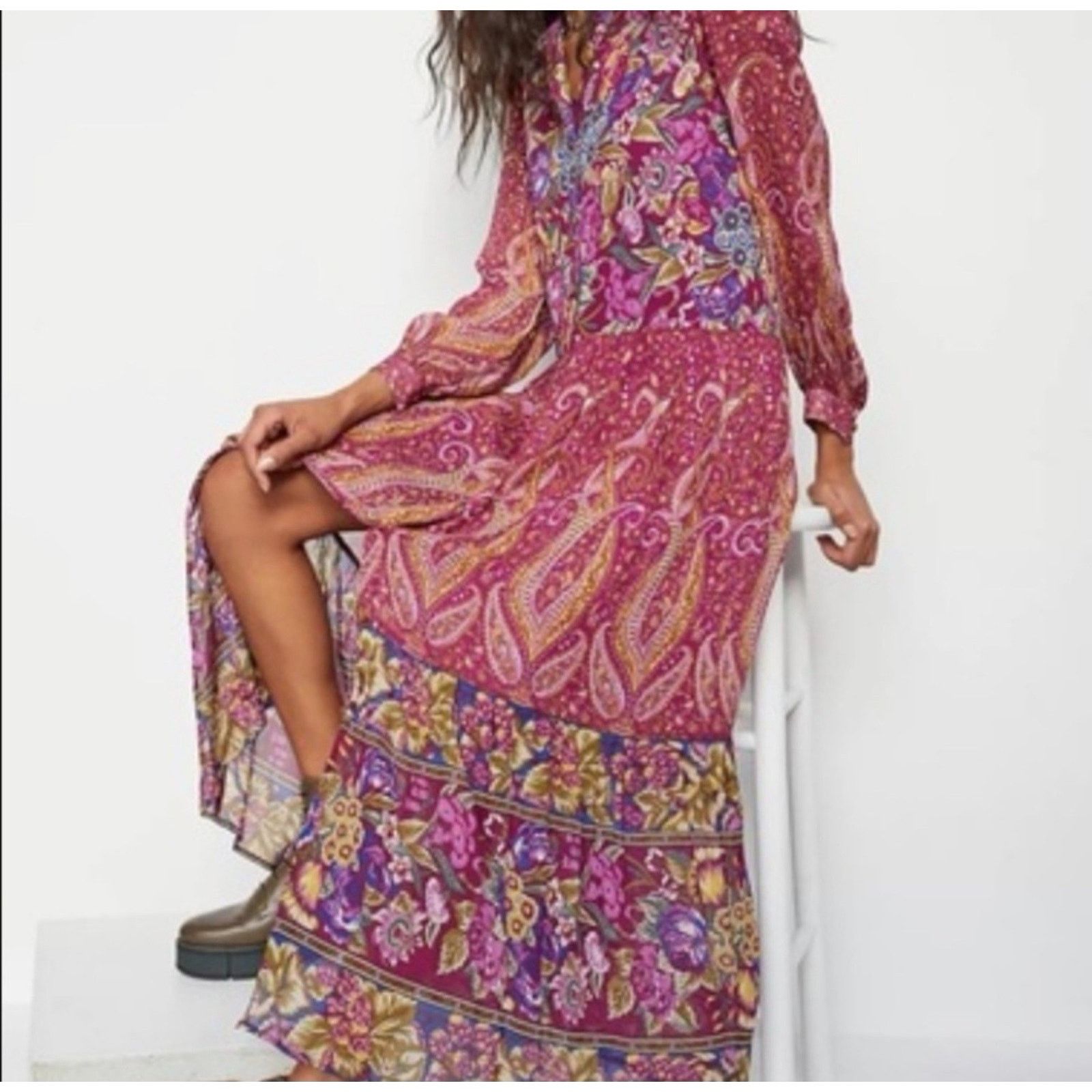 Anthropologie Anthropologie Nicole Floral Asymmetric Floral Shirtdress Mp Size M / US 6-8 / IT 42-44 - 5 Thumbnail