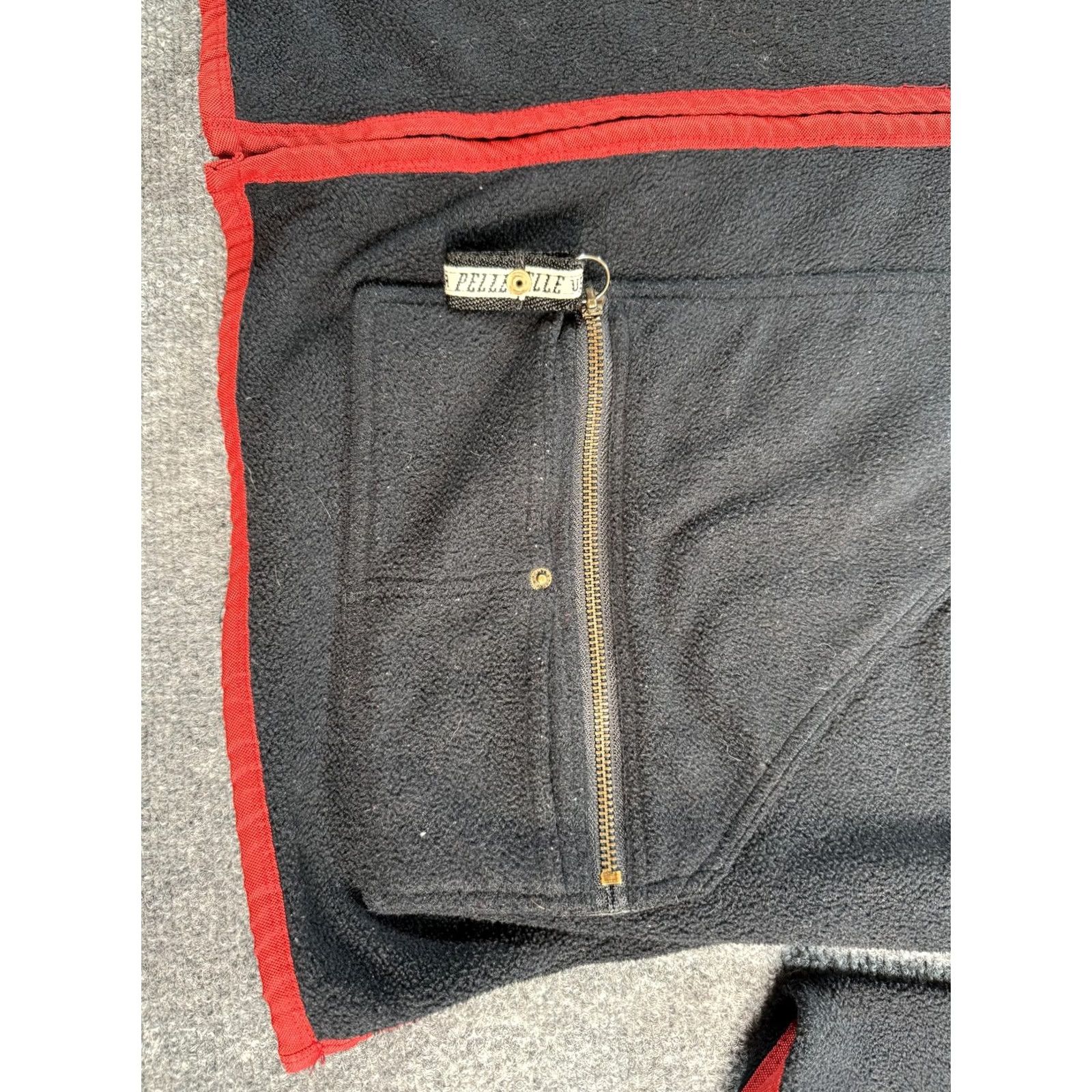 Pelle Pelle VINTAGE Pelle Jacket Mens 2XL Black Fleece Red Trim Full Zip Marc Buchanan Logo Size US XXL / EU 58 / 5 - 4 Thumbnail