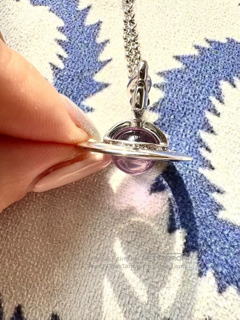 Vivienne Westwood Vivienne Westwood Vintage Purple Medium Orb Necklace Size ONE SIZE - 4 Thumbnail