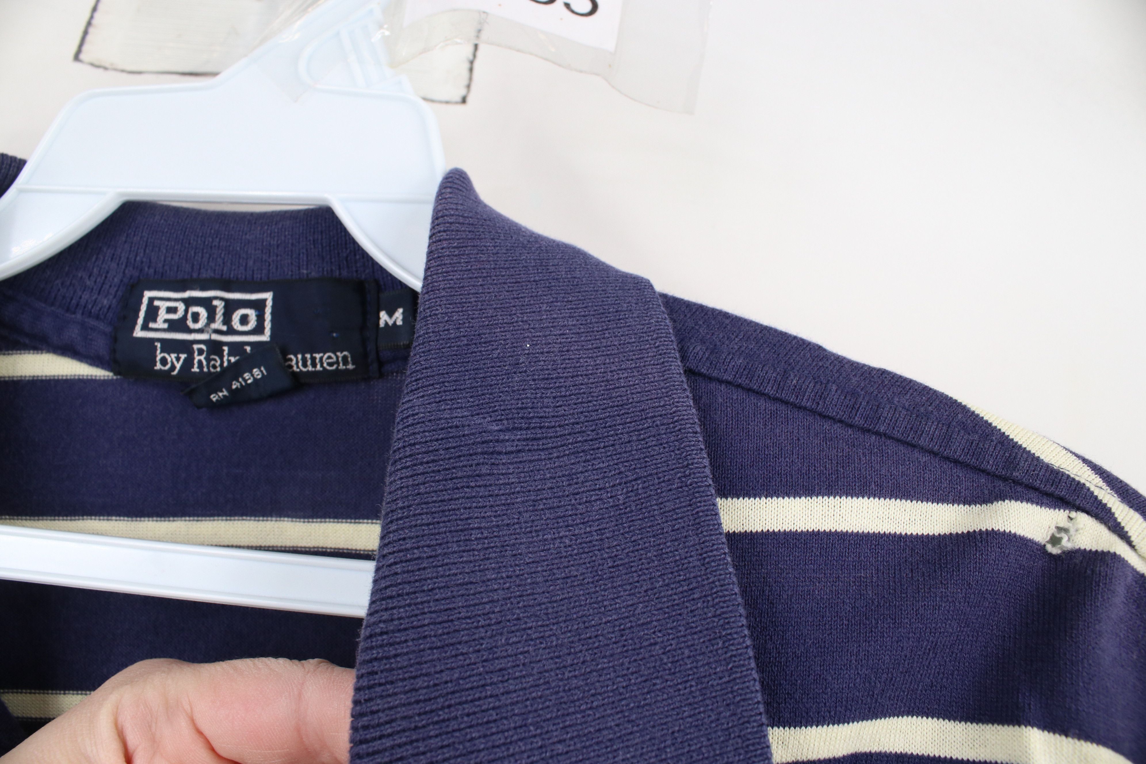 Ralph Lauren × Vintage Vintage 90s Ralph Lauren Soft Touch Striped Polo Shirt USA Size US M / EU 48-50 / 2 - 7 Thumbnail