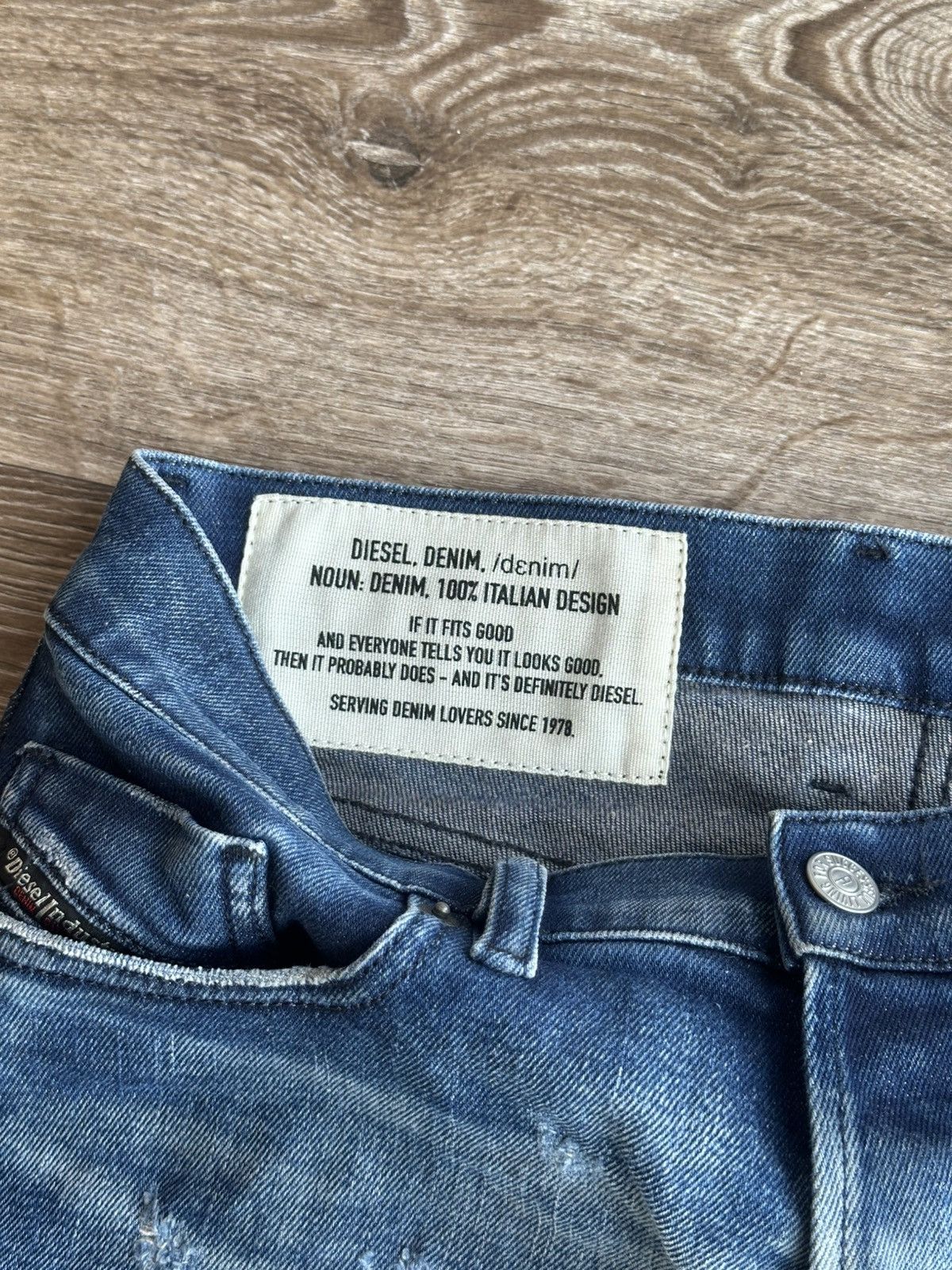 Diesel 🔥 Diesel Tepphar Vintage Denim Jeans Pants 29x34 Slim Skinny Size US 29 - 6 Thumbnail