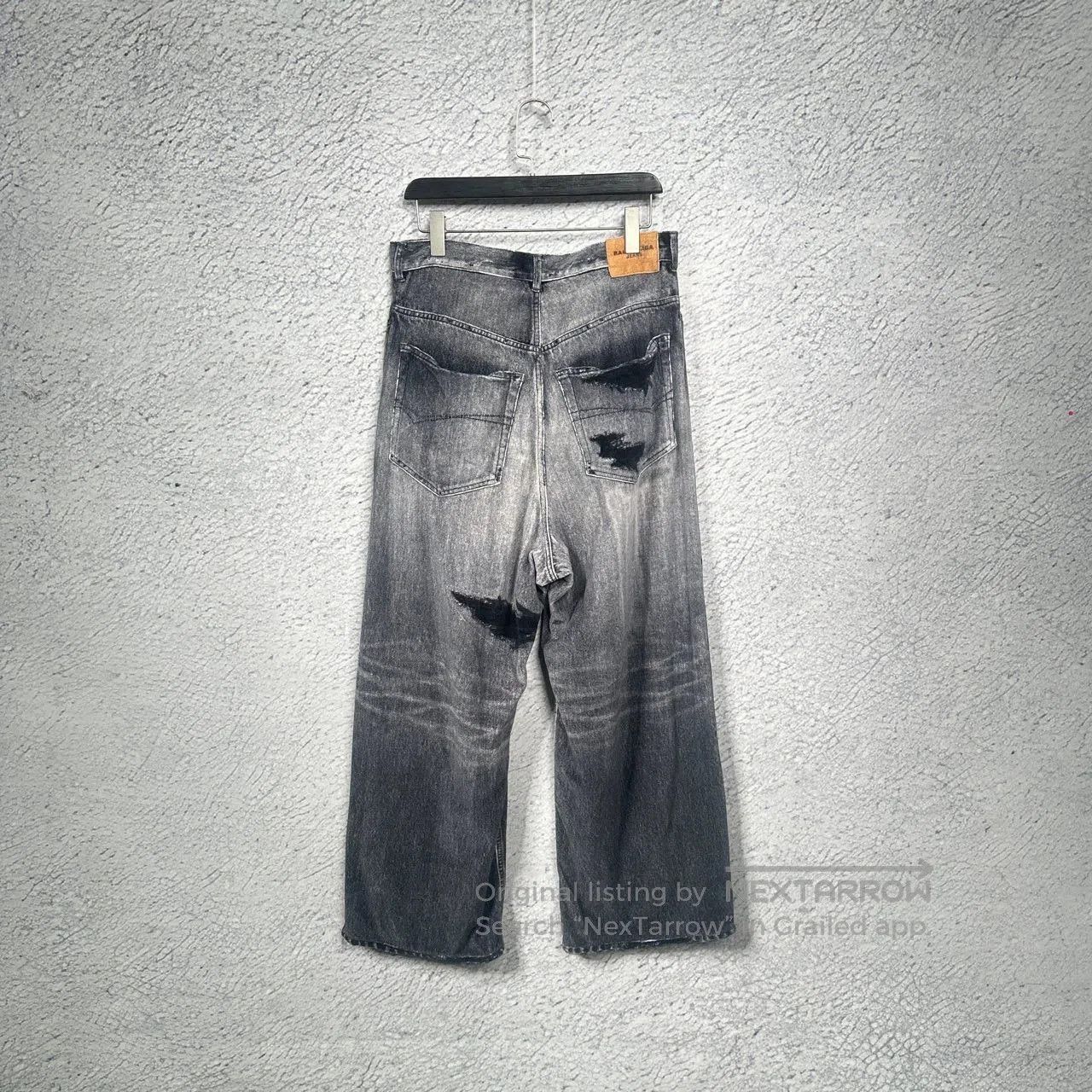 Balenciaga balenciaga trompe 3d printed denim pants. Size US 30 / EU 46 - 2 Thumbnail