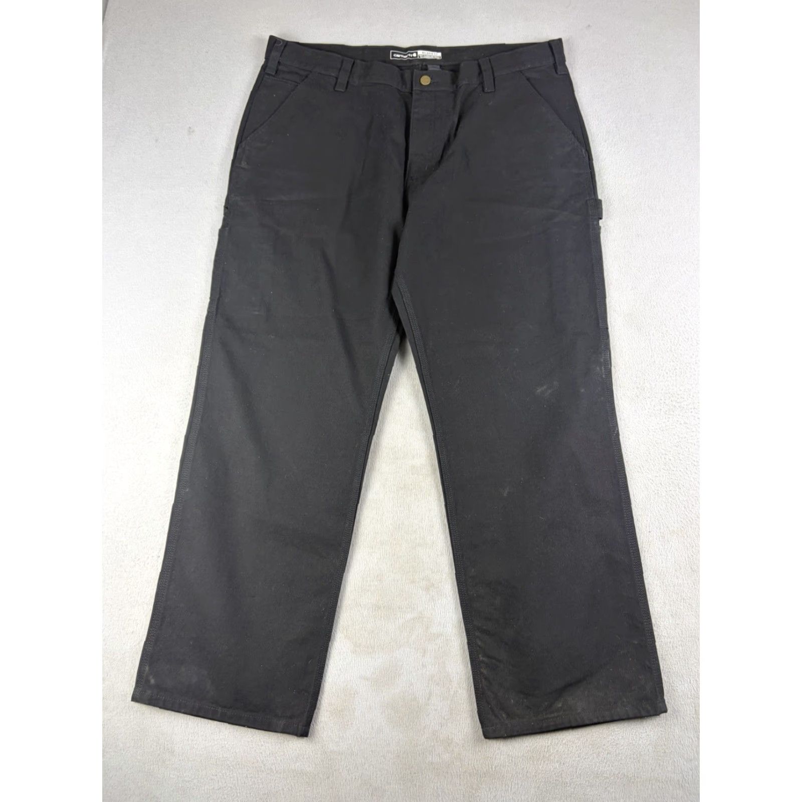 Carhartt Carhartt Pants Men’s 40x30 Black Rugged Flex Duck Canvas Relaxed Fit Workwear Carpenter Straight Inseam 30 in Logo Button Mens Size US 40 / EU 56 - 2 Thumbnail