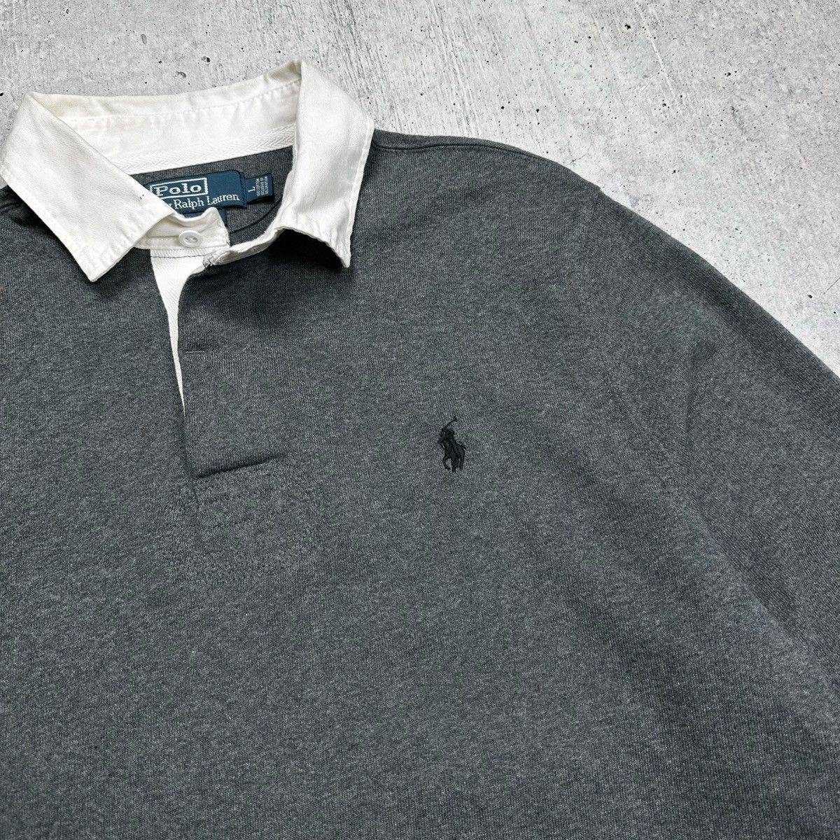 Polo Ralph Lauren × Rugby Ralph Lauren × Vintage Vintage Y2k Polo Ralph Lauren Rugby Long Sleeve Streetwear Size US L / EU 52-54 / 3 - 3 Thumbnail