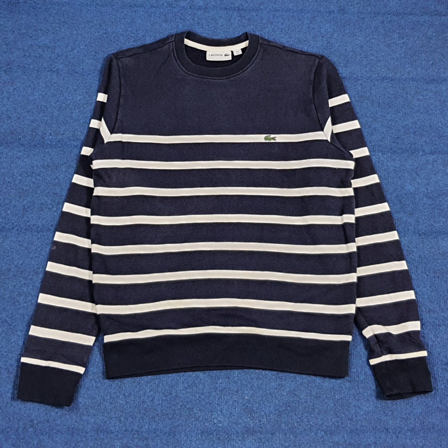Lacoste Vintage Lacoste Designer Stripes Sweatshirt C282N2 Size US S / EU 44-46 / 1 - 1 Thumbnail