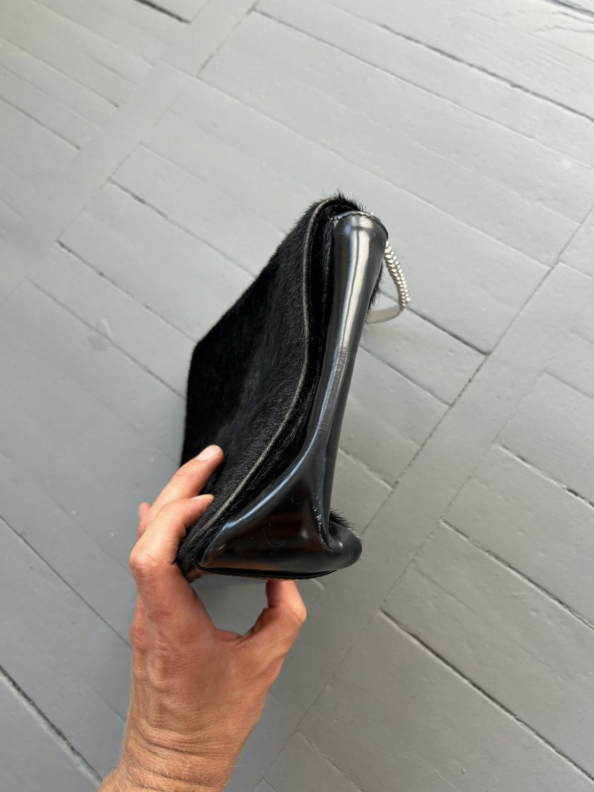 Vintage Herve Masson Paris leather fur bag Size ONE SIZE - 4 Thumbnail