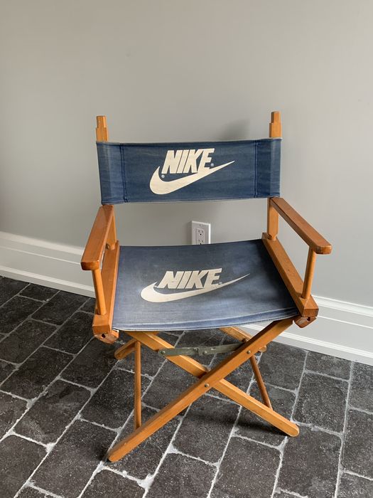 Nike 1980s Nike Directors Chair Vintage Blue Label Swoosh Home Grailed