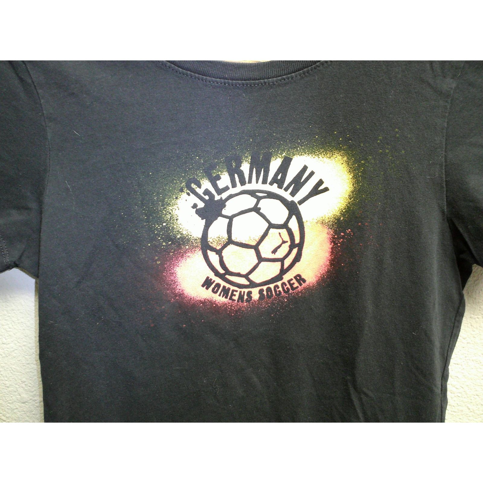 Puma Germany Women's Soccer Graphic T-Shirt Black Sport Tee Small Size S / US 4 / IT 40 - 2 Thumbnail