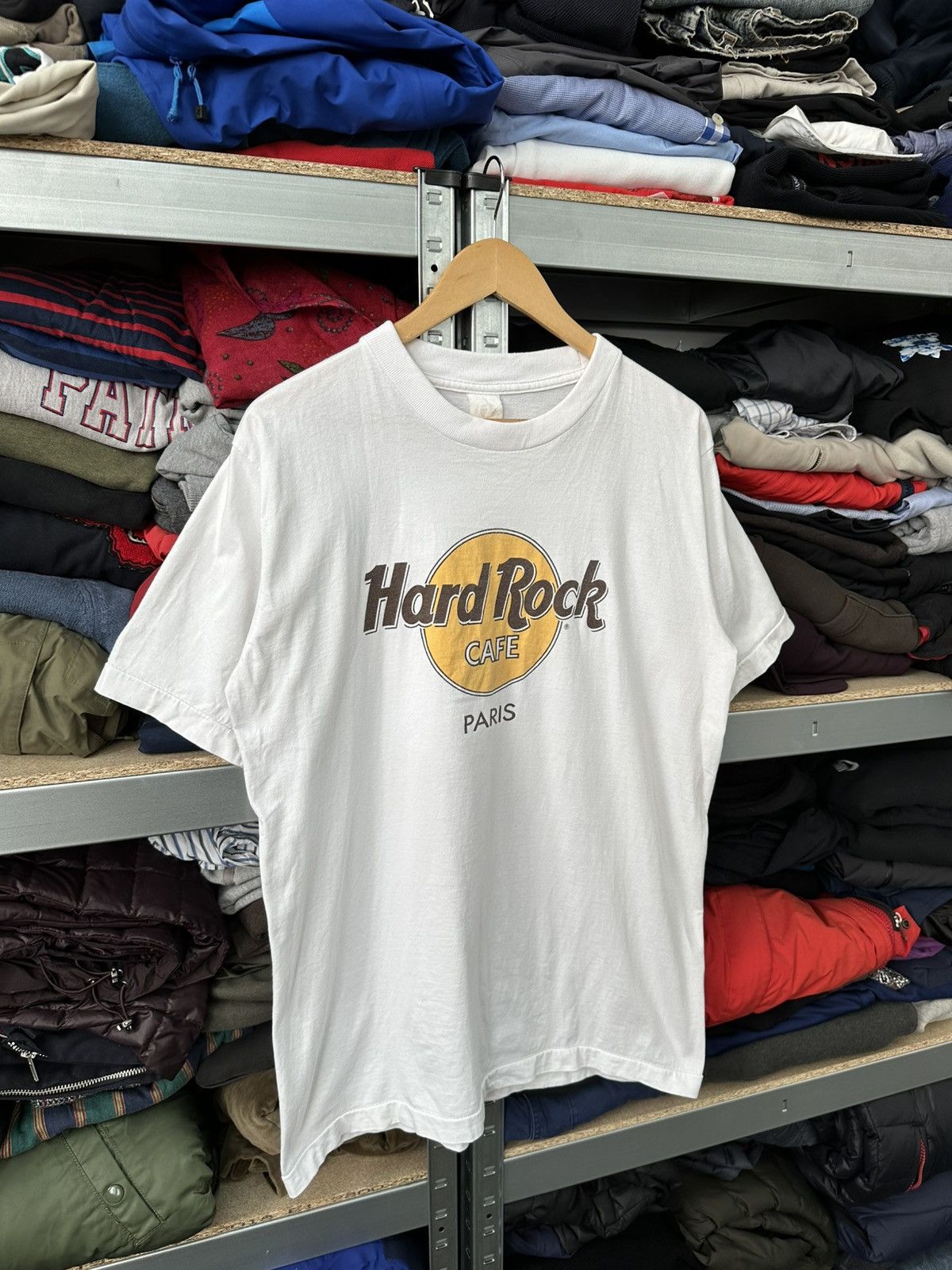 Hard Rock Cafe Vintage 1990s Hard Rock Cafe Paris Rare Archive T-Shirt Tee Size US L / EU 52-54 / 3 - 2 Thumbnail