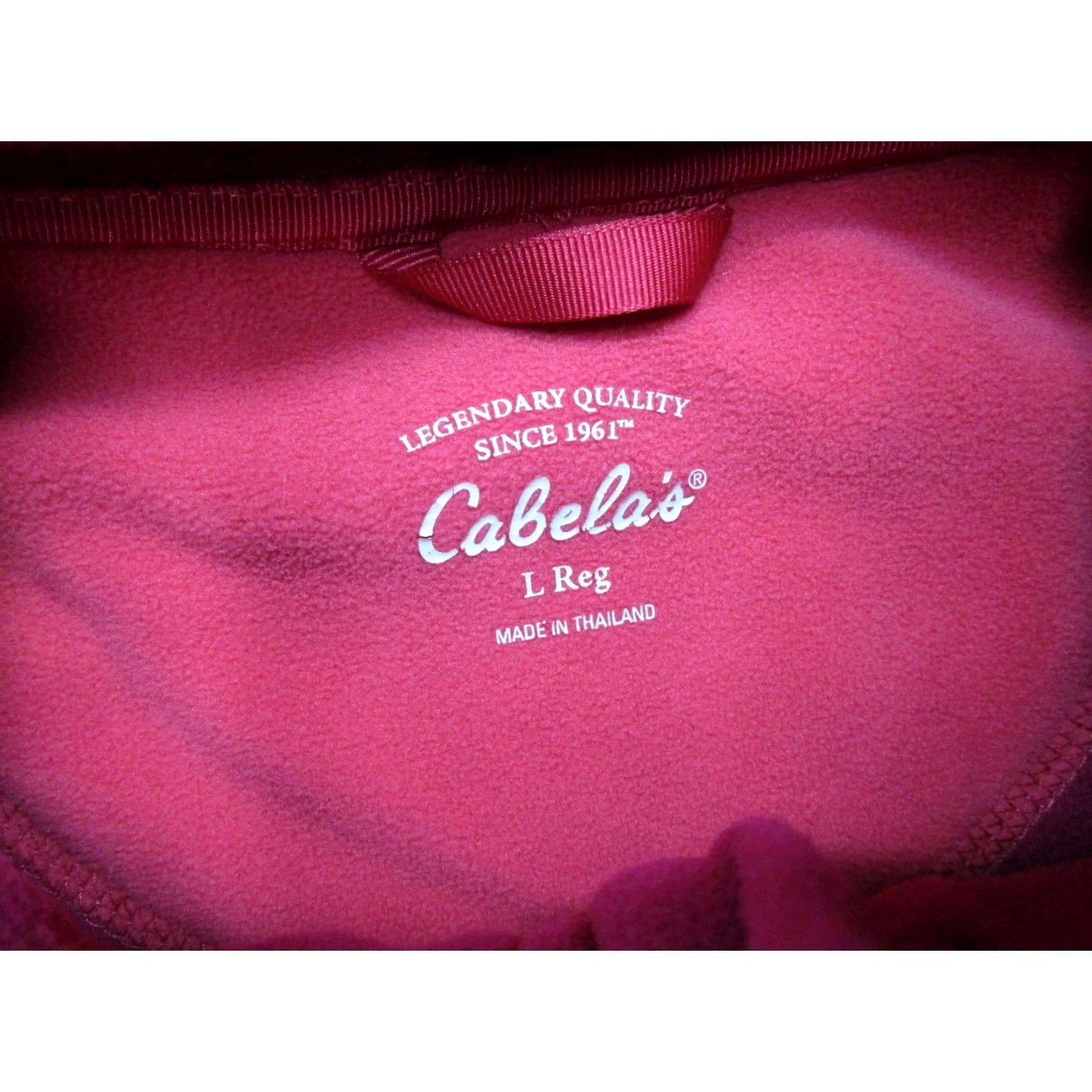 Vintage Cabela's Fleece Women’s Red 1/4 Zip Jacket Shirt Pullover Size L Outdoor Hike Womens Size L / US 10 / IT 46 - 3 Thumbnail