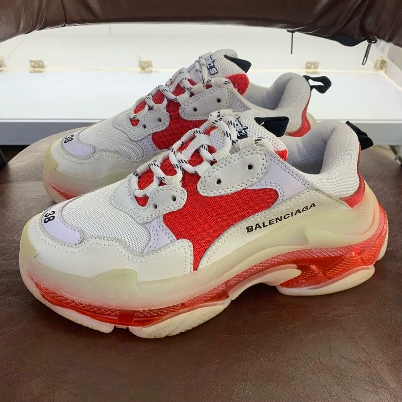 Balenciaga Balenciaga White and red air cushion shoes 2502-Nextarrow Size US 5.5 / EU 38 - 1 Thumbnail