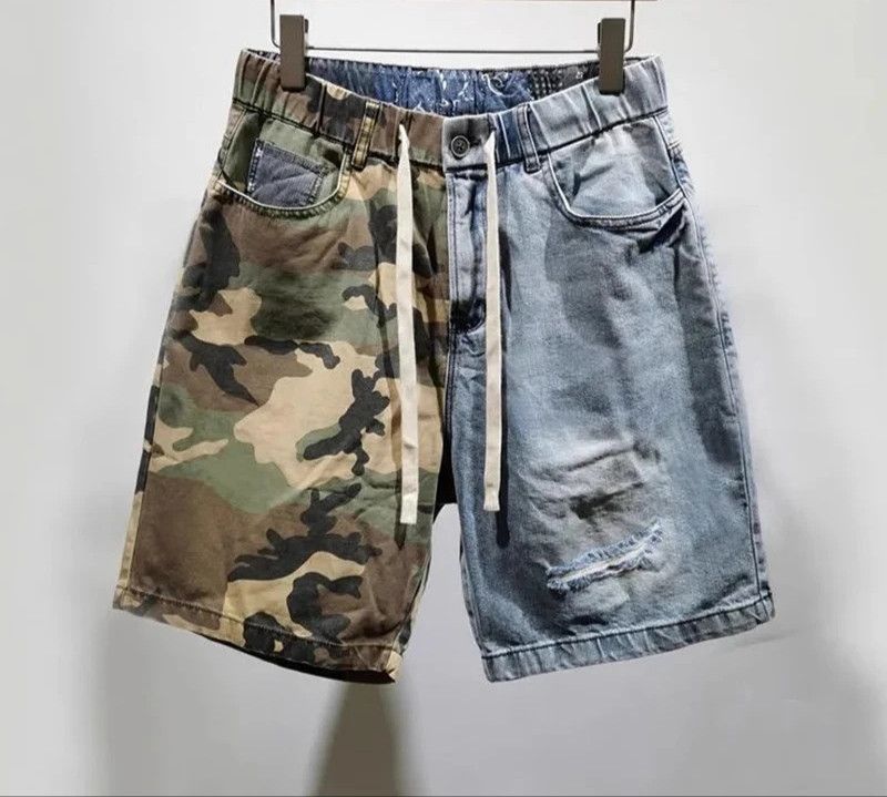 Japanese Brand Drawstring Camo/denim shorts pants Size US 30 / EU 46 - 1 Thumbnail