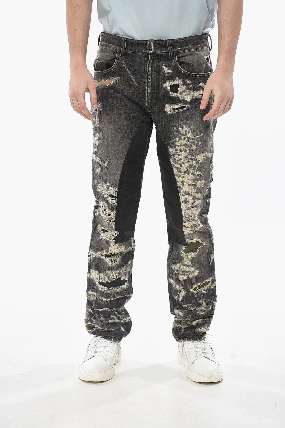 Givenchy og1mm0326 Distressed Regular Fit Jeans in Grey Size US 30 / EU 46 - 1 Thumbnail