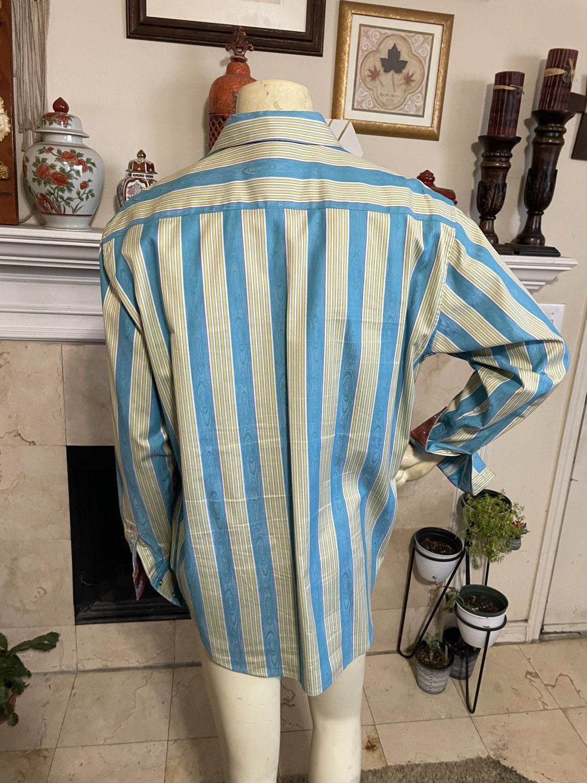 Robert Graham Striped Button front shirt Size US XL / EU 56 / 4 - 6 Thumbnail