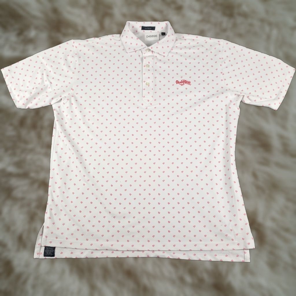 Vintage Turtleson Polo Shirt Golf Short Sleeve White Red Mens Large Size US L / EU 52-54 / 3 - 1 Thumbnail