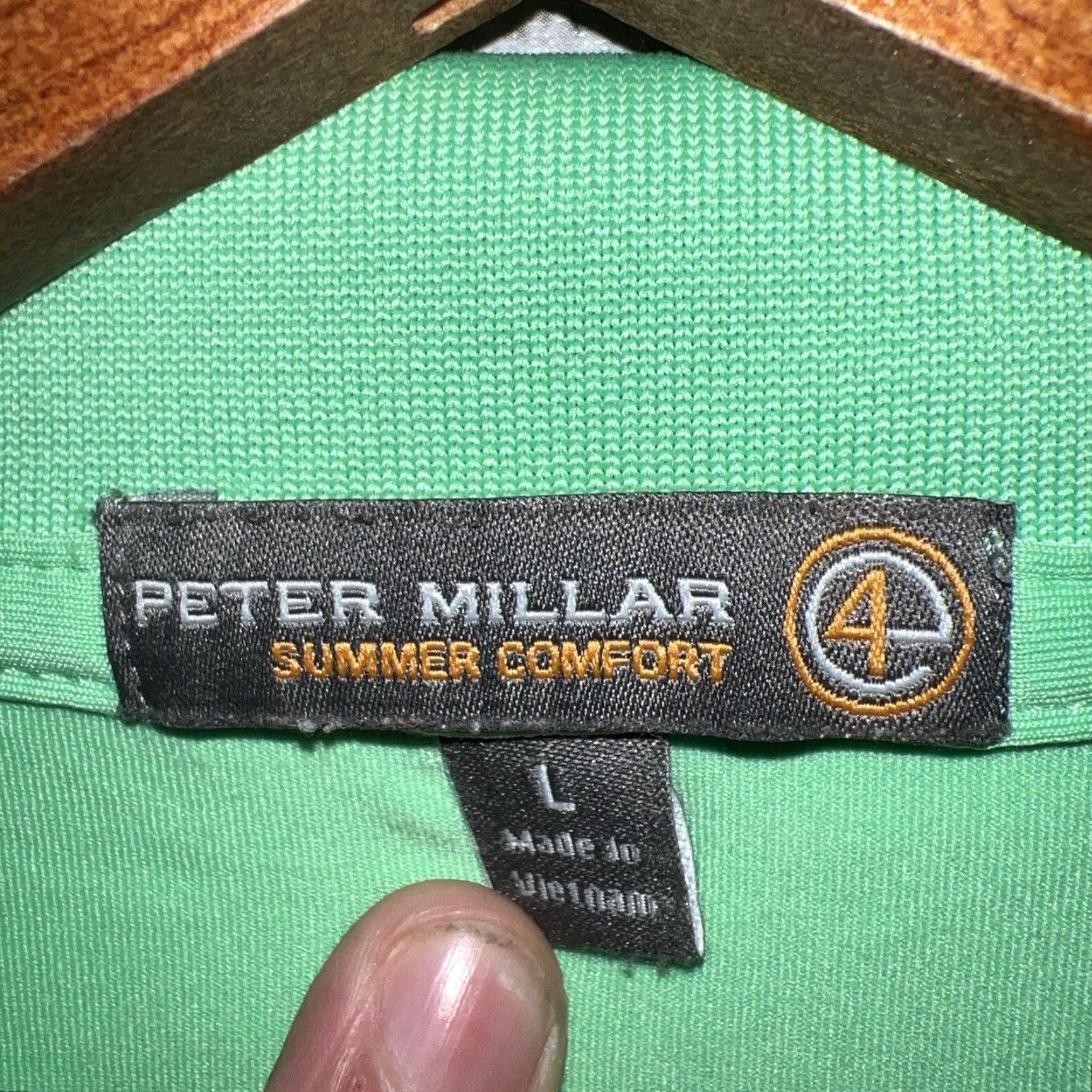 Peter Millar Peter Millar Polo Shirt Mens Large Green Size US L / EU 52-54 / 3 - 3 Thumbnail