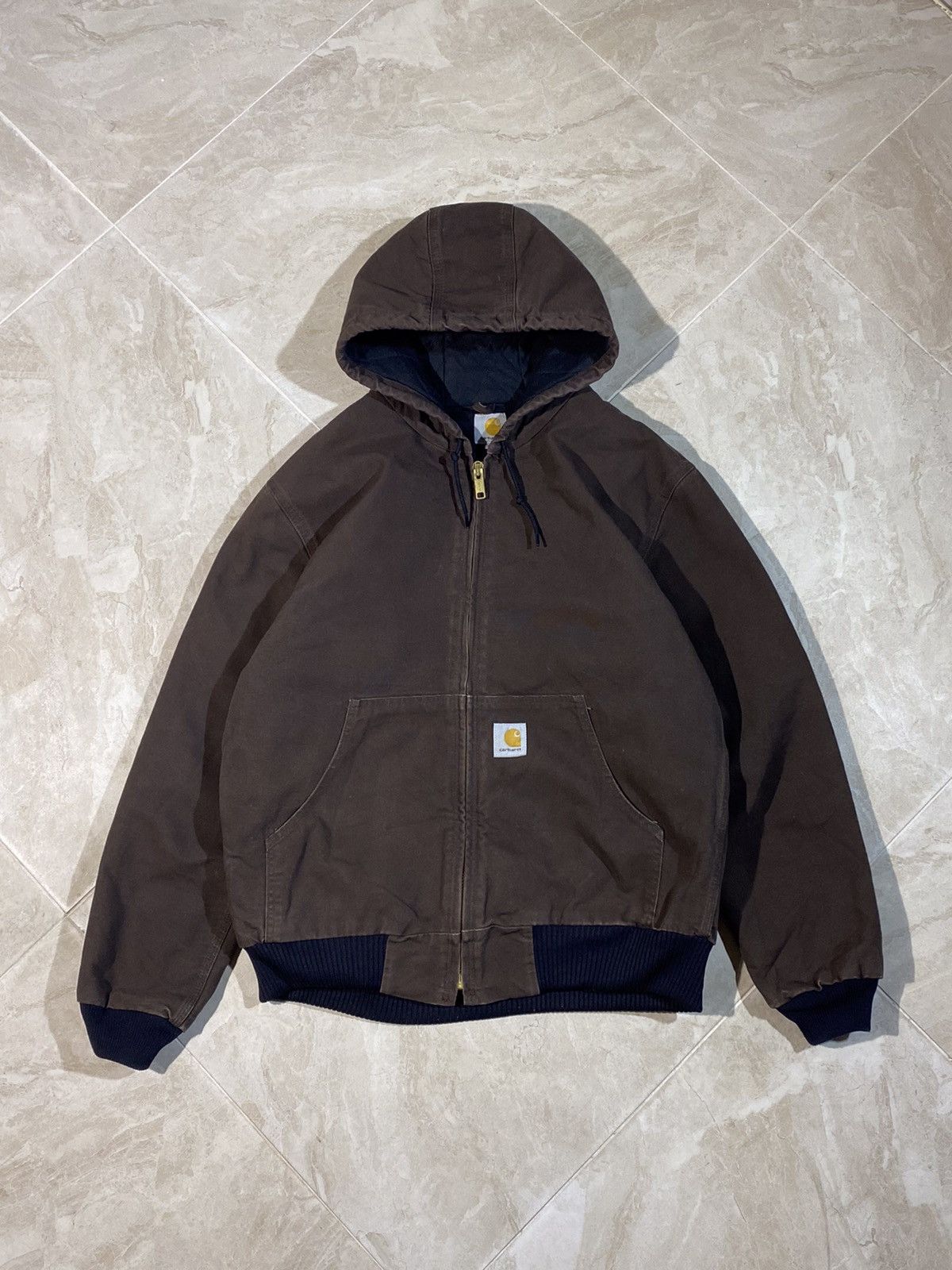 Carhartt Vintage 00s Carhartt Active work style hype brown jacket Size US XL / EU 56 / 4 - 1 Thumbnail