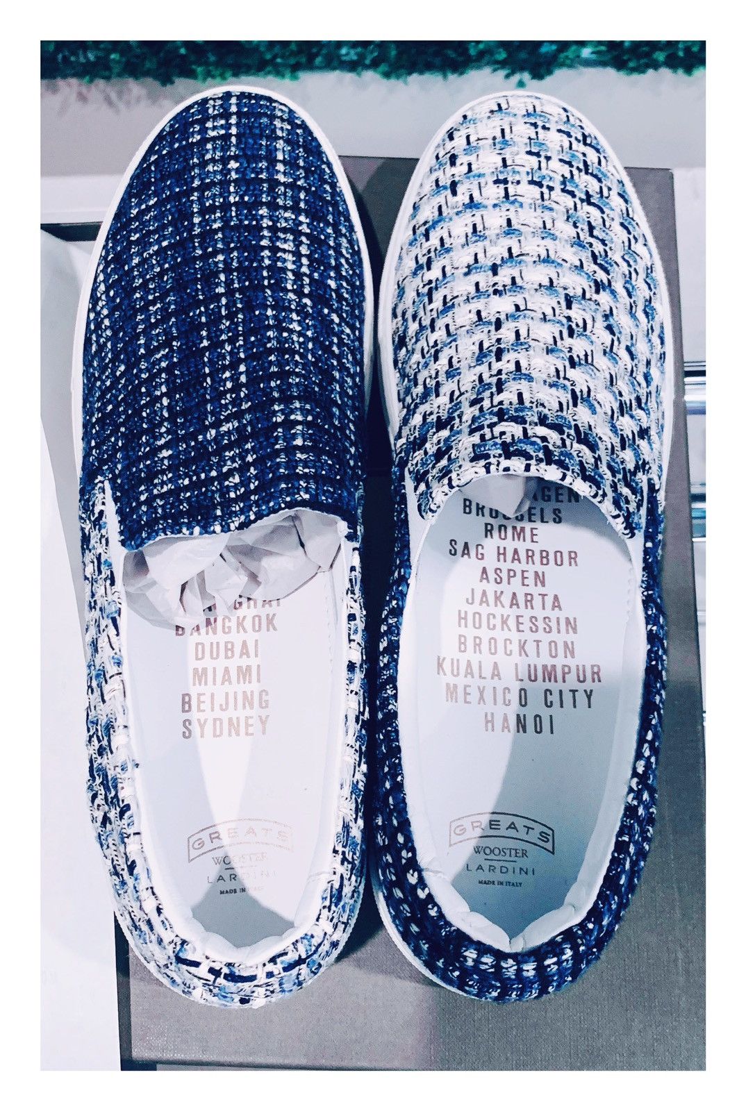 Greats New Greats Wooster x Lardini Slip-On Sneaker White/Blue Sz13 Size US 13 / EU 46 - 4 Thumbnail