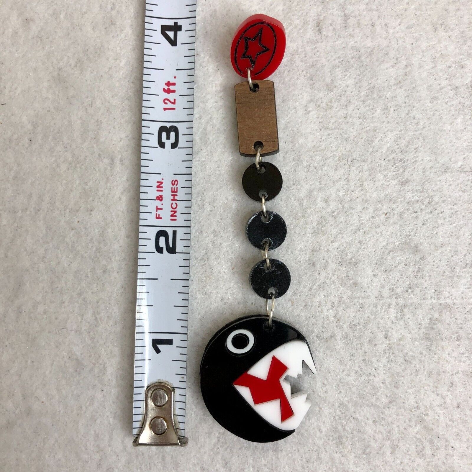 Nintendo Super Mario Chain Chomp Dangle Earrings Size ONE SIZE - 4 Thumbnail