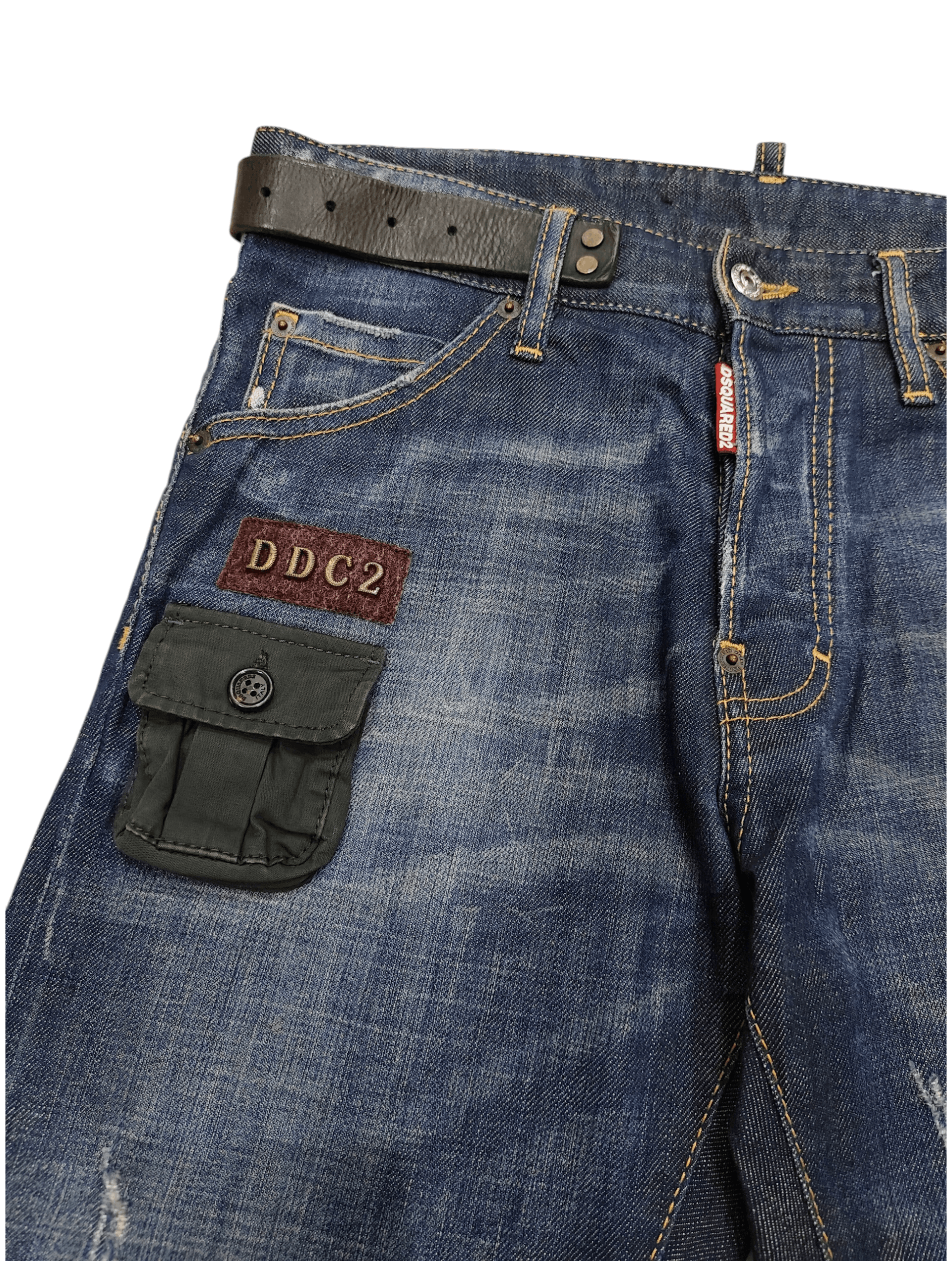Dsquared2 🇨🇦 DDC2 Cargo Pacth Distressed Utility Jeans