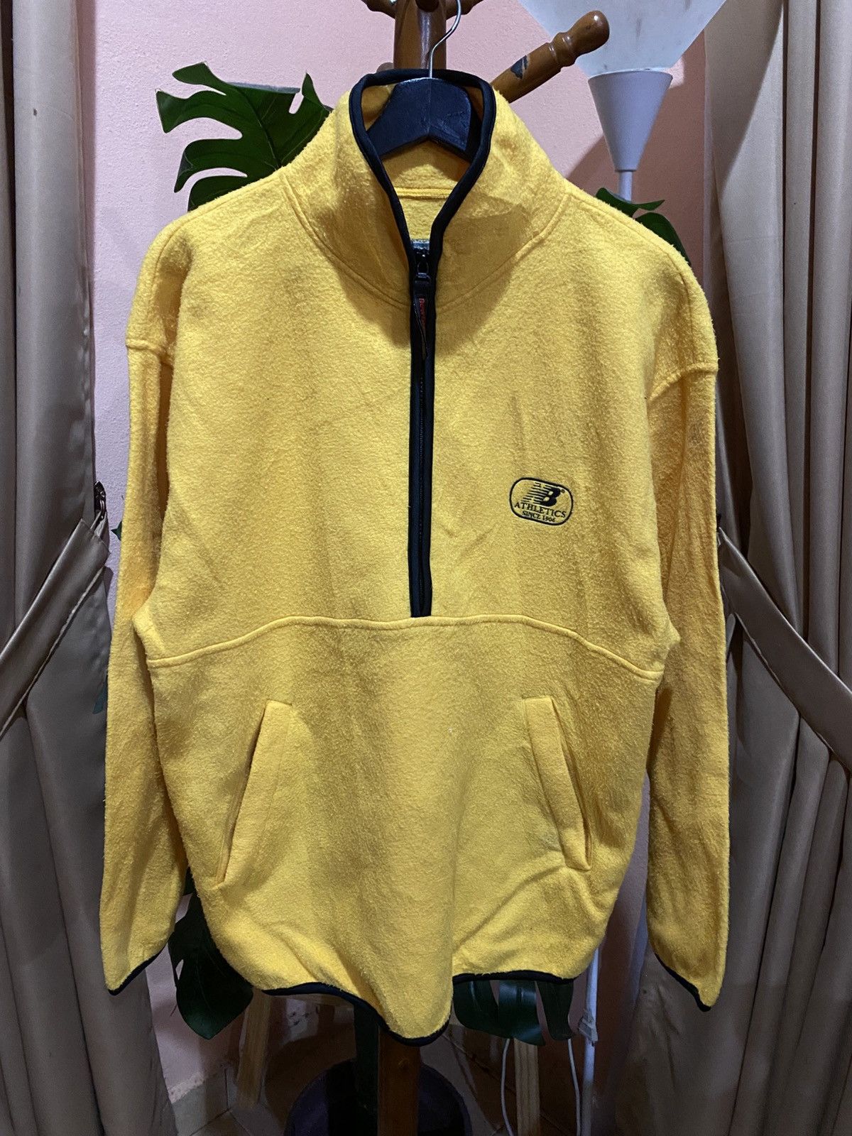 New Balance Vintage New Balance Fleece Pullover – 90s Yellow Quarter-Zip Size US L / EU 52-54 / 3 - 3 Thumbnail