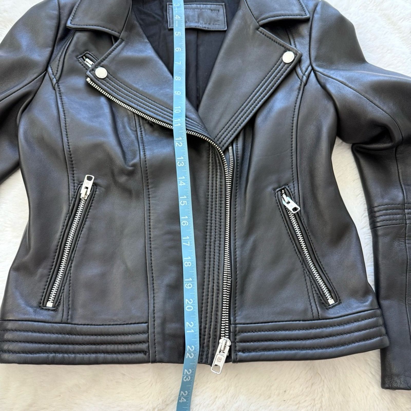 Michael Bastian Michael Kors moto leather women jacket size 6 US Size M / US 6-8 / IT 42-44 - 6 Thumbnail